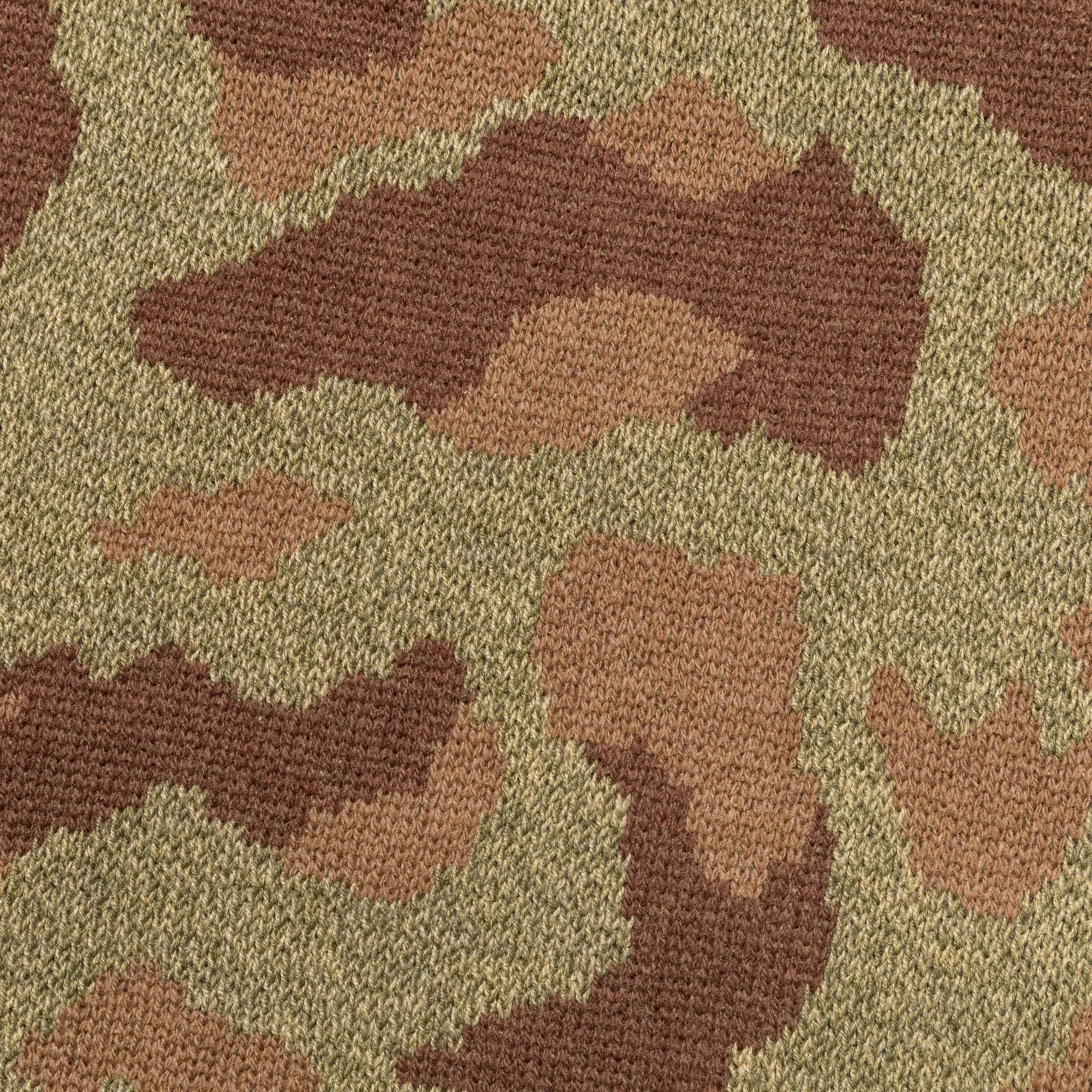5G Camo Knit Vintage Crew Sweater - Khaki