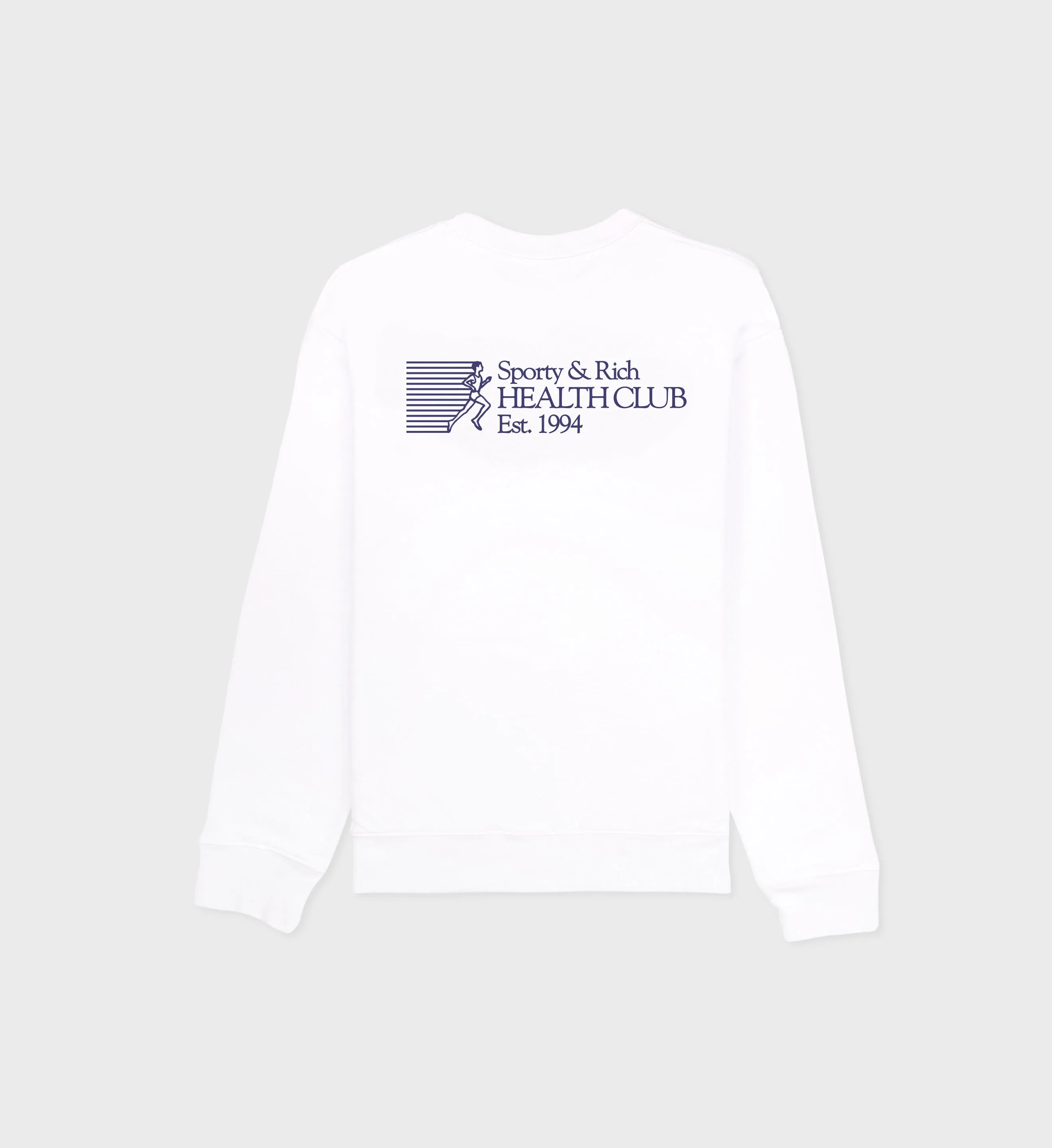 94 Health Club Crewneck - White/Navy