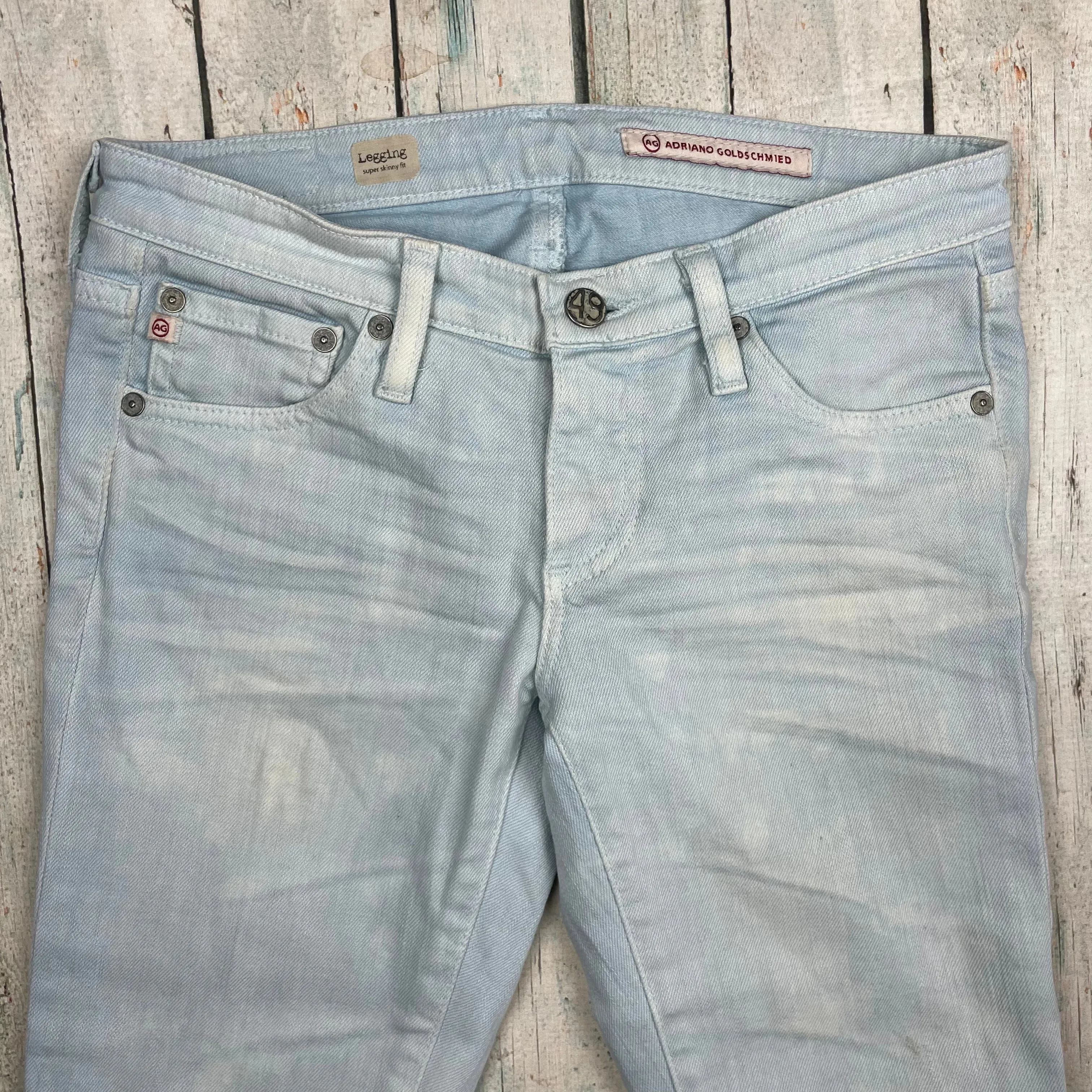 Adriano Goldschmied Pale Blue Super Skinny Jeans- Size 26R