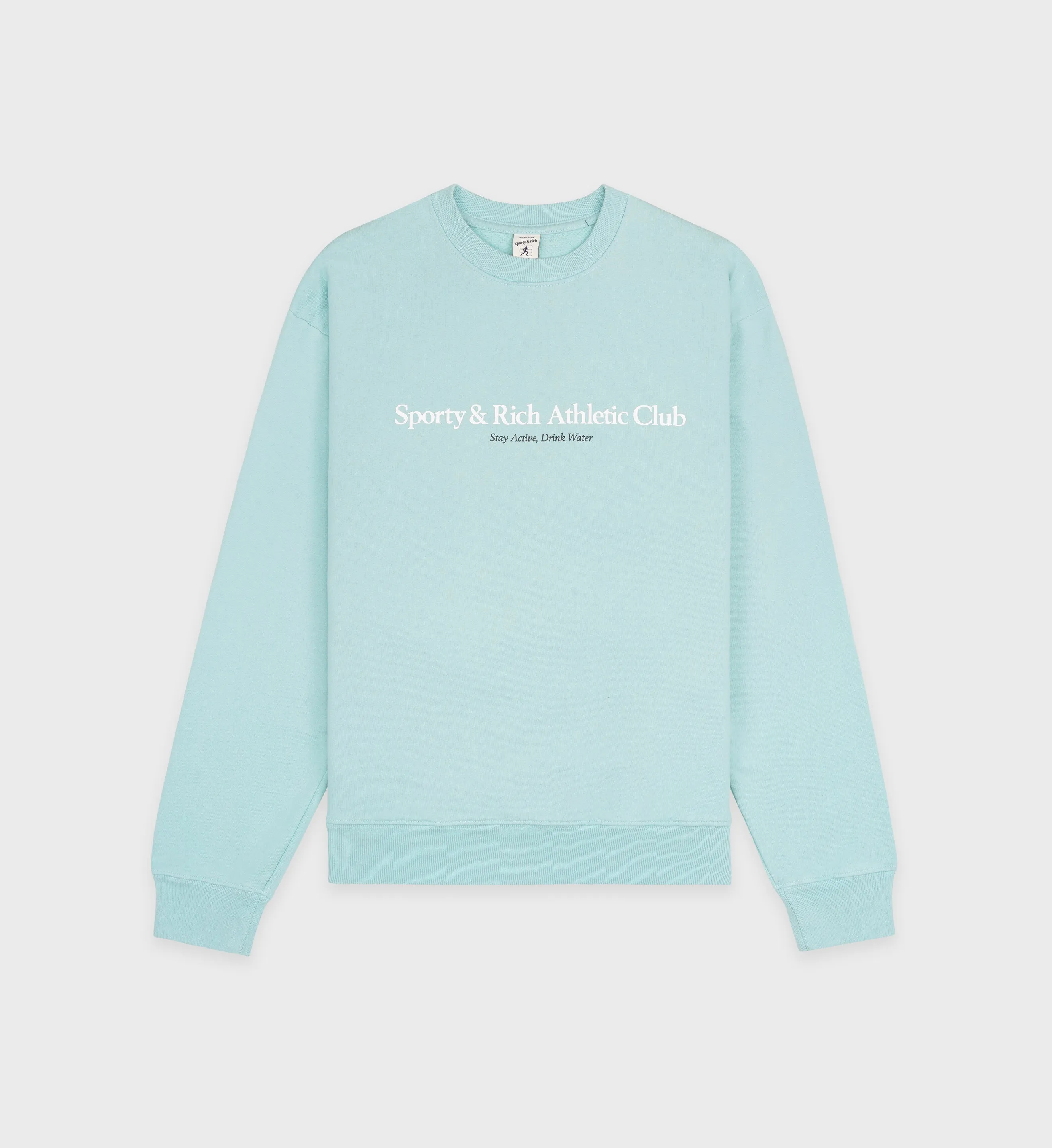 Athletic Club Crewneck - Aqua/White