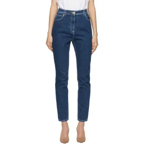 Balmain Blue Raw Denim Skinny Jeans