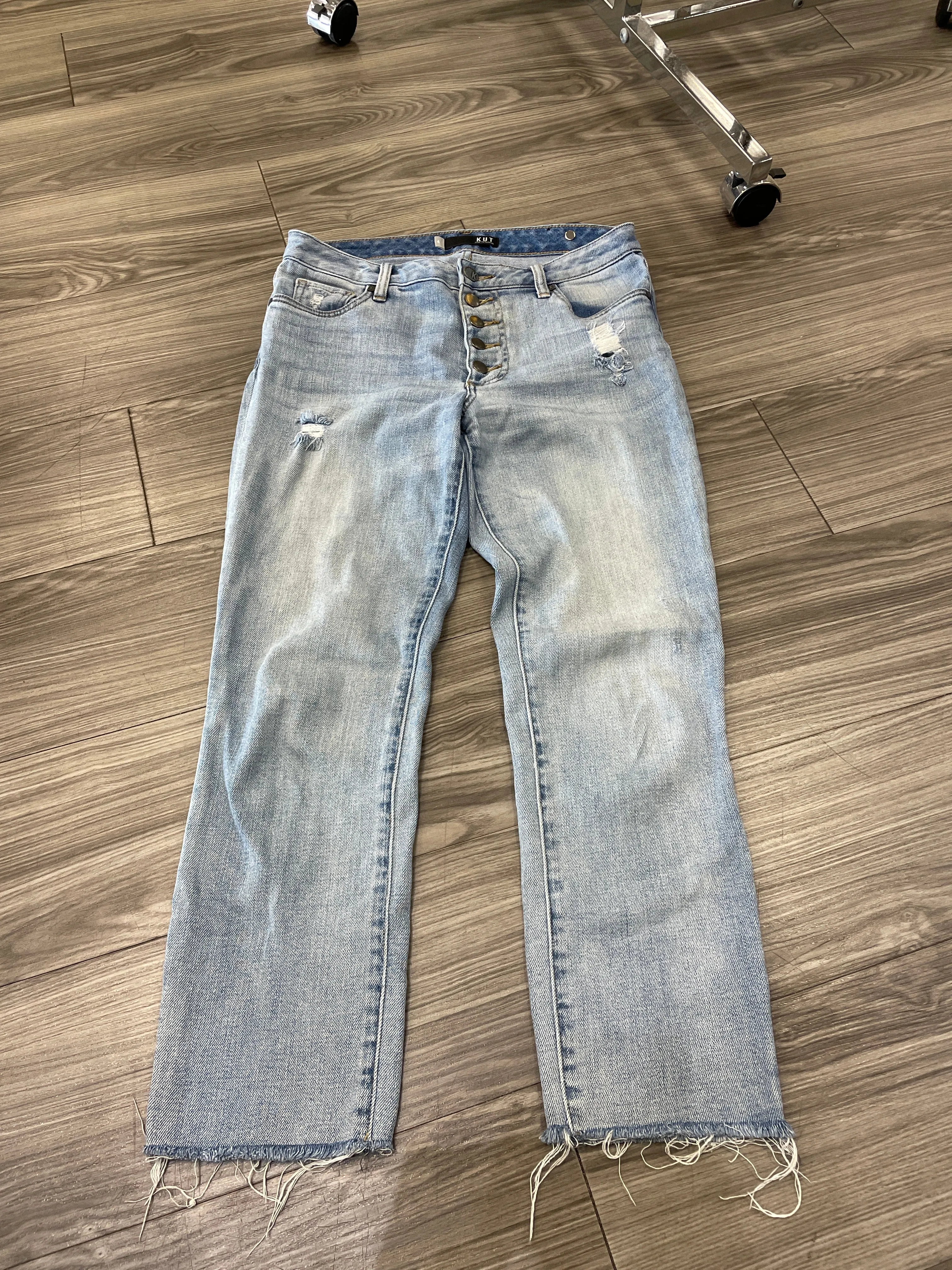 Blue Jeans Boyfriend Kut, Size 4