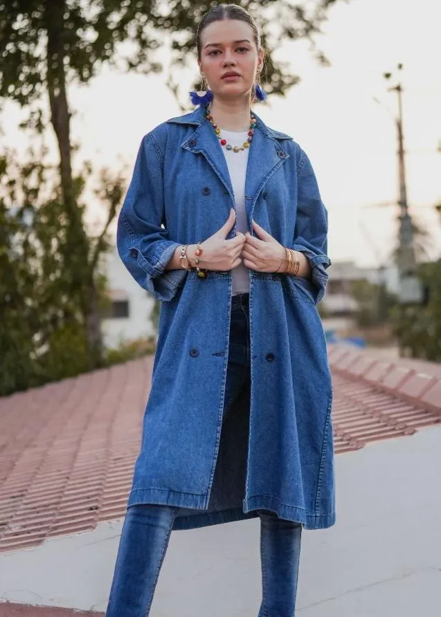 Blue Lapel Coat & Ingle Skinny Jeans Look
