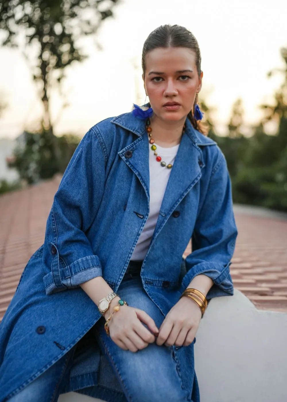 Blue Lapel Coat & Ingle Skinny Jeans Look