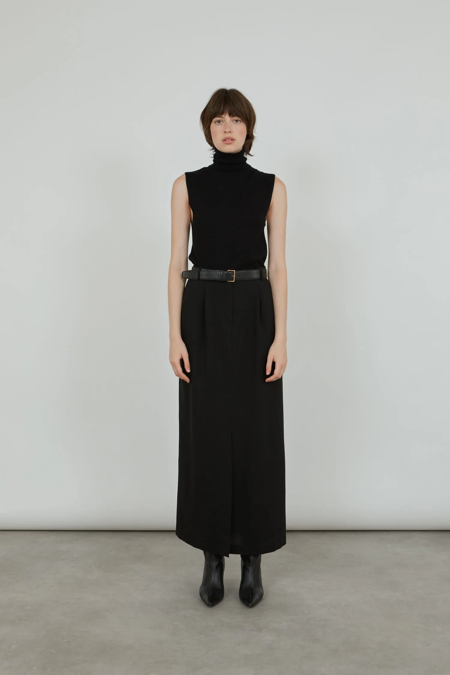 Chio skirt | Black - Virgin wool