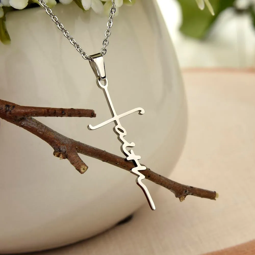 Commit Your Work To The Lord, And Your Plans Will Be Established - Faith Cross Necklace with Message Card - Gift for Her - Gift for Him