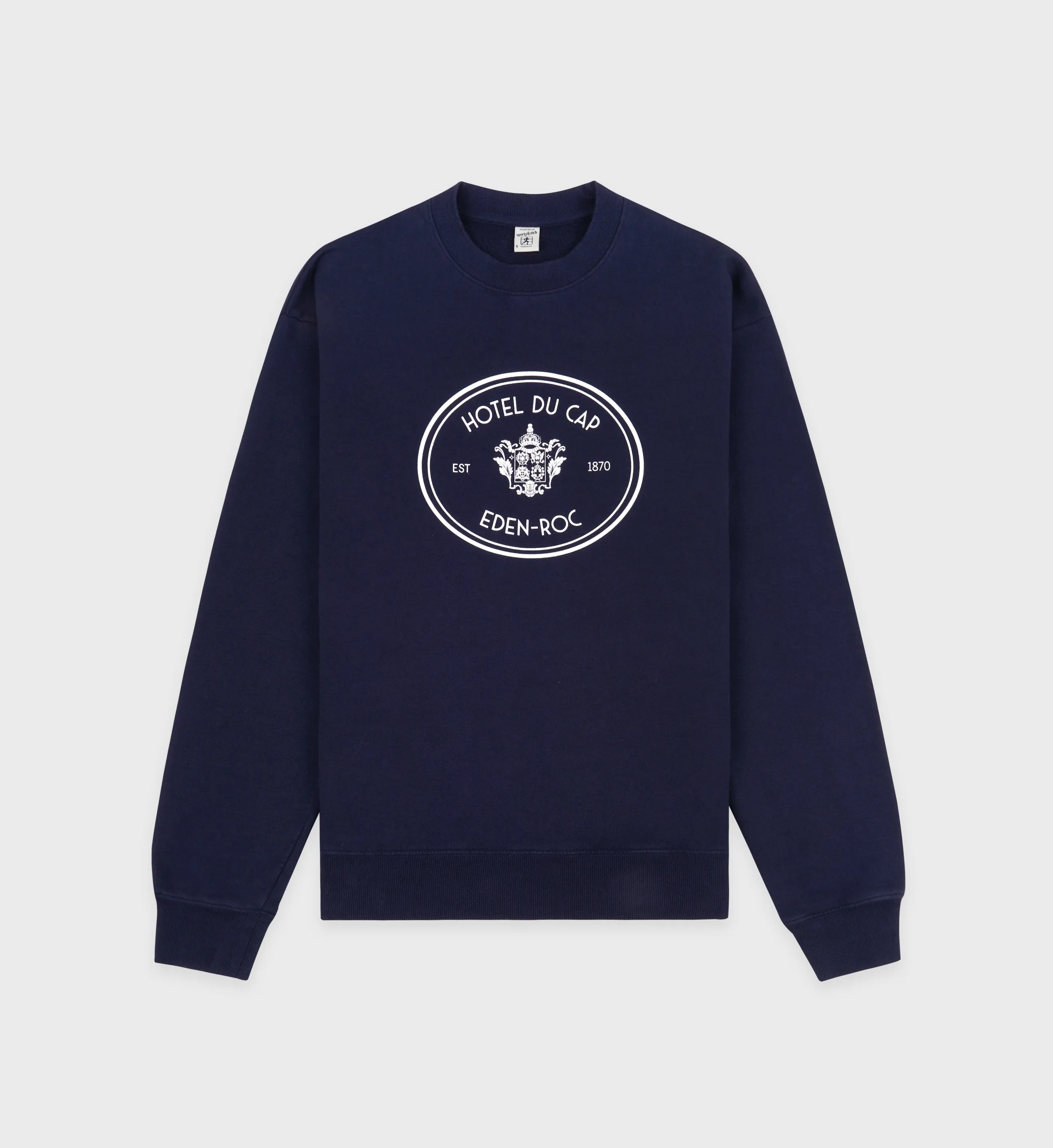 Eden Crest Crewneck - Navy/White