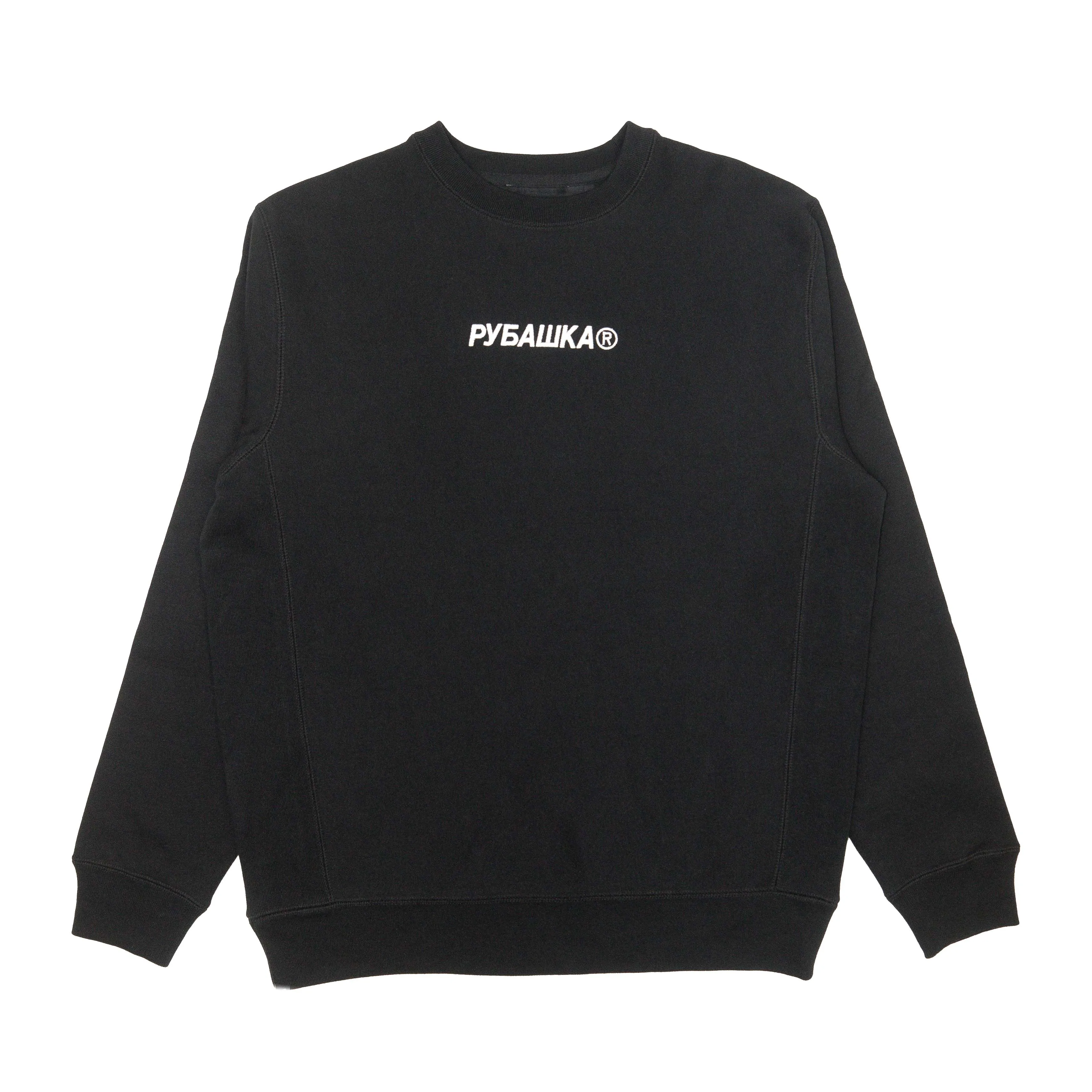 EMBROIDERED LOGO CREWNECK BLACK/WHITE