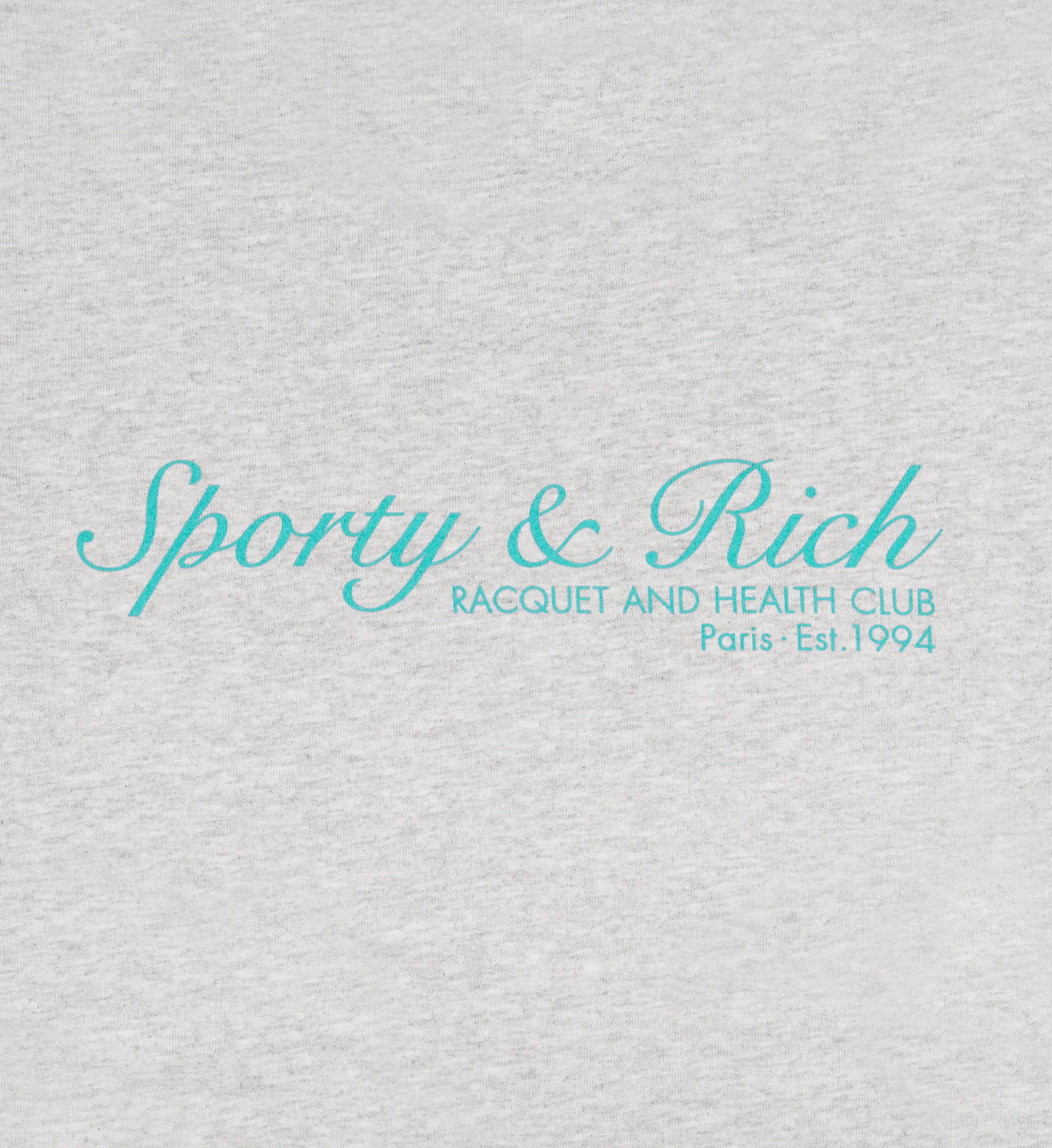 French Crewneck - Heather Gray/Aquamarine