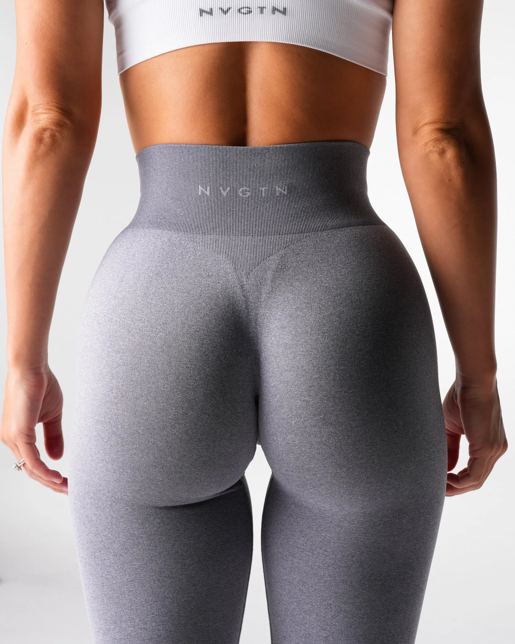 Grey Iconic Seamless Flare Leggings
