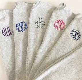 Grey Monogram Crewneck