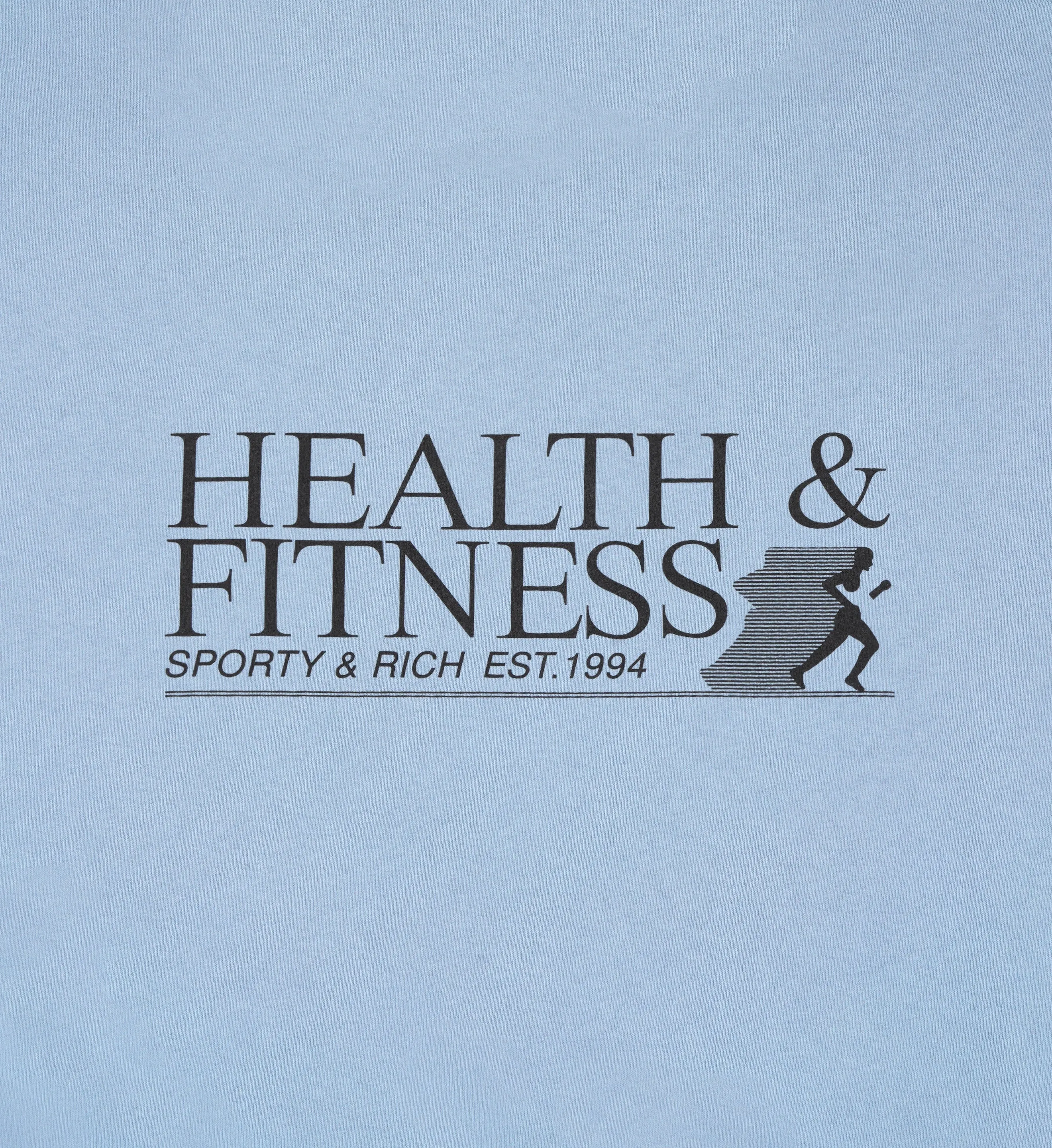 Health & Fitness Crewneck - Sky Blue/Black