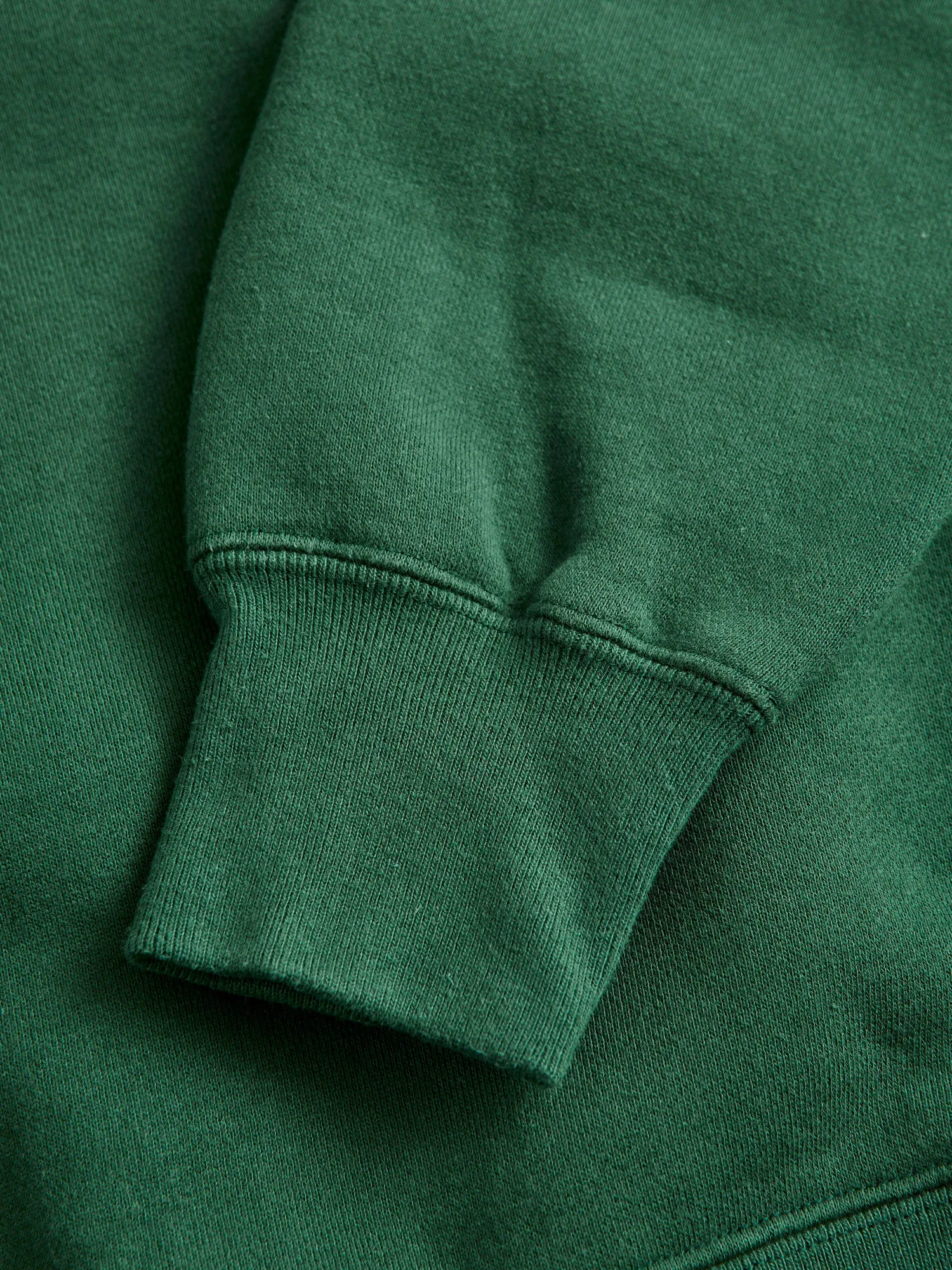 Japan-Made Fleece Crewneck in Green