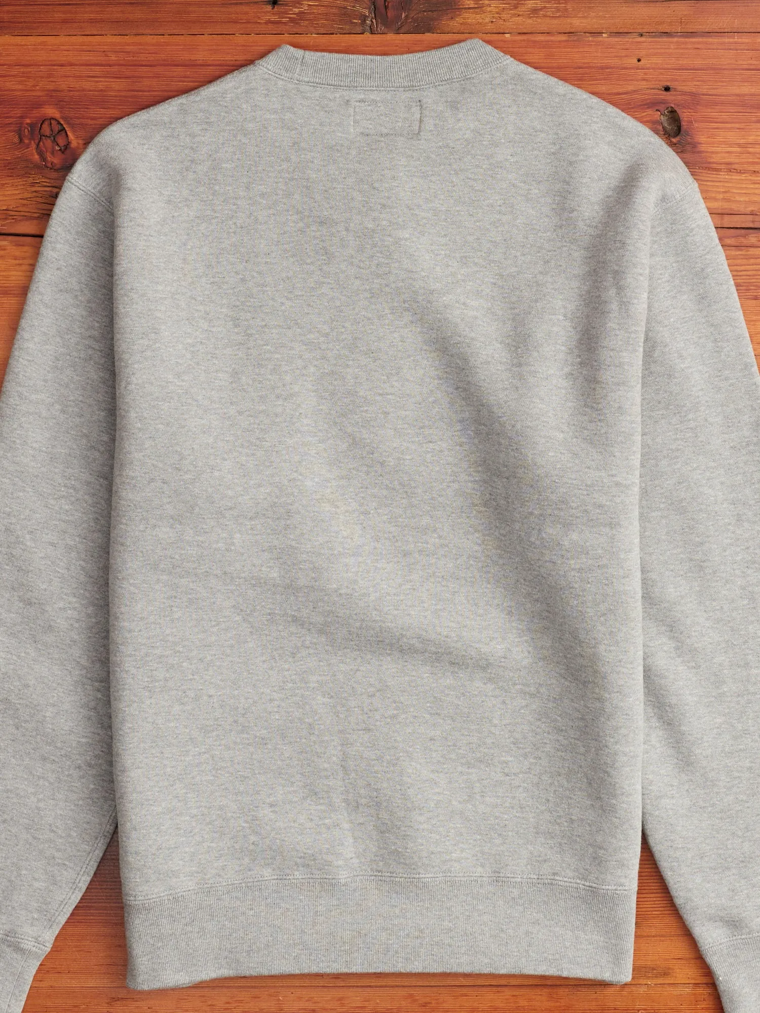 Japan-Made Fleece Crewneck in Heather Grey