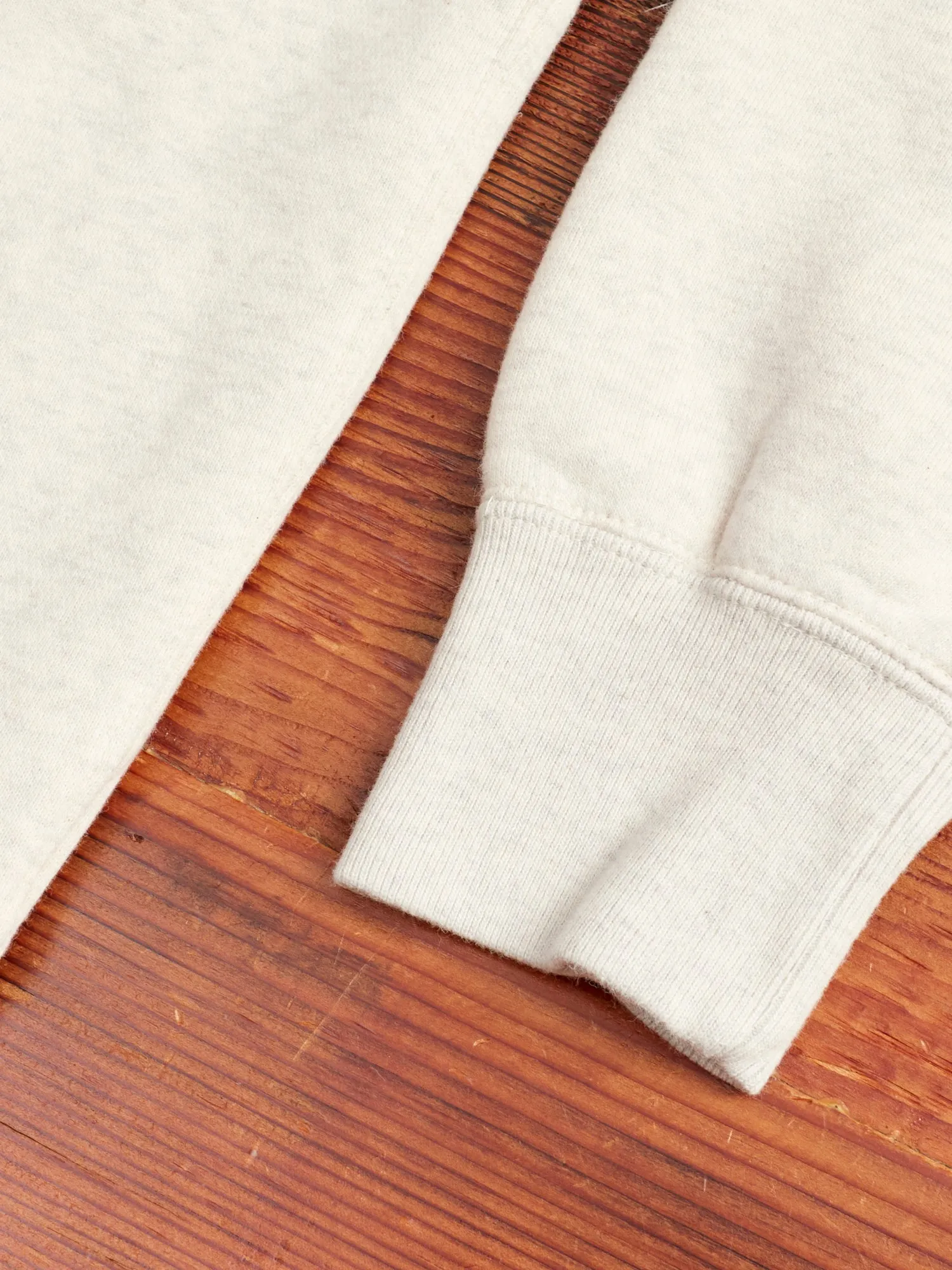 Japan-Made Fleece Crewneck in Oatmeal