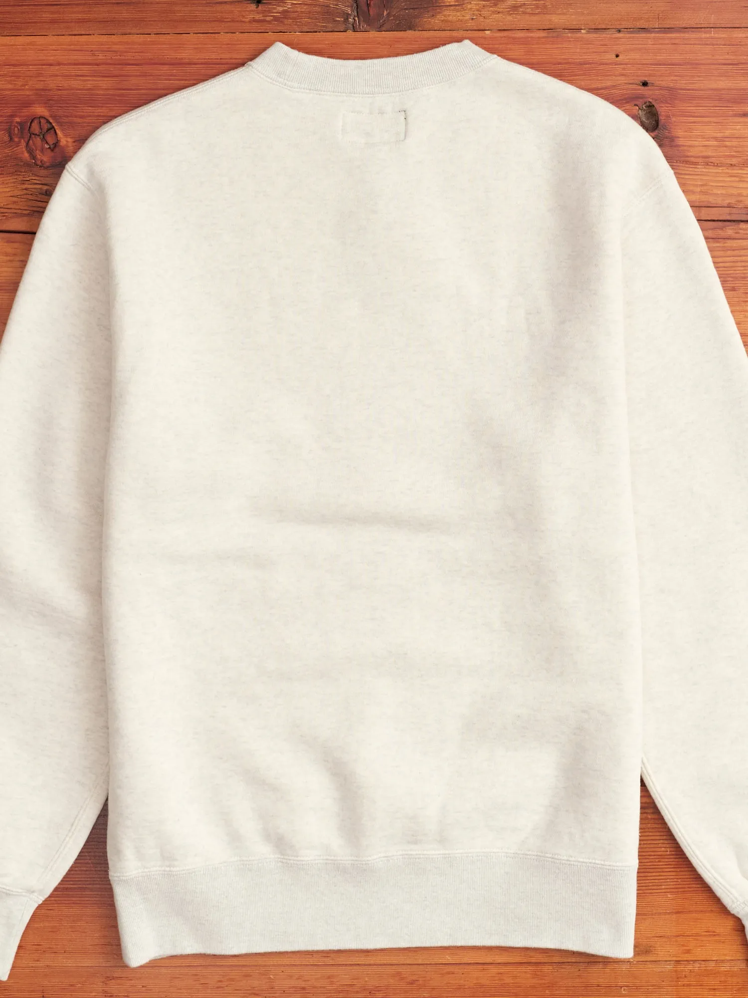 Japan-Made Fleece Crewneck in Oatmeal