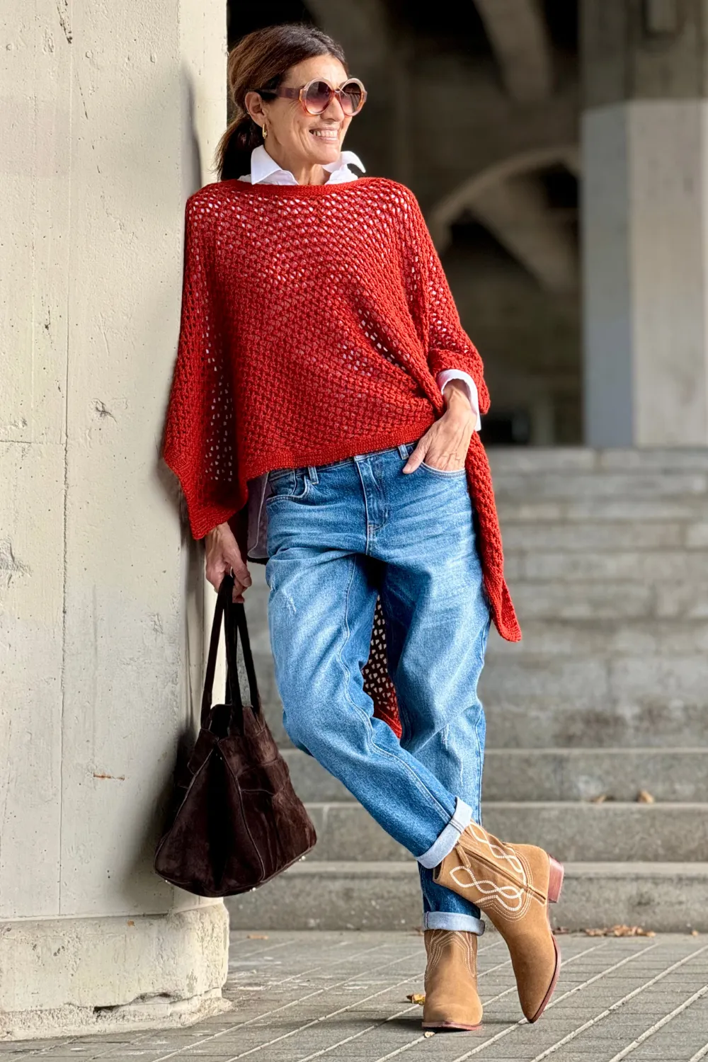 Jeans - Boyfriend - Serena Kadettblau