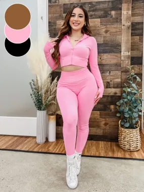 Jesse Zip Up Jacket Seamless Active Set
