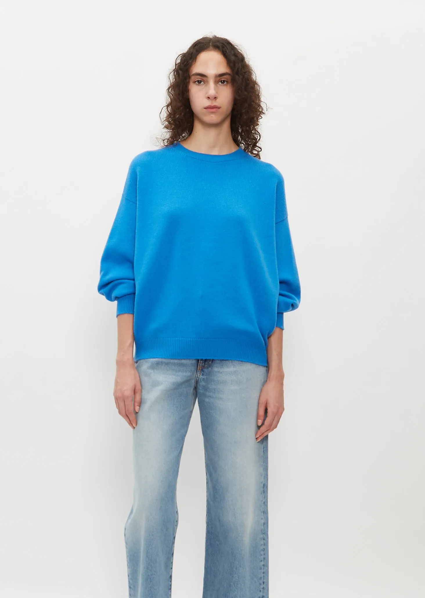 Joy Slouchy Crew Neck Sweater — Norse Blue