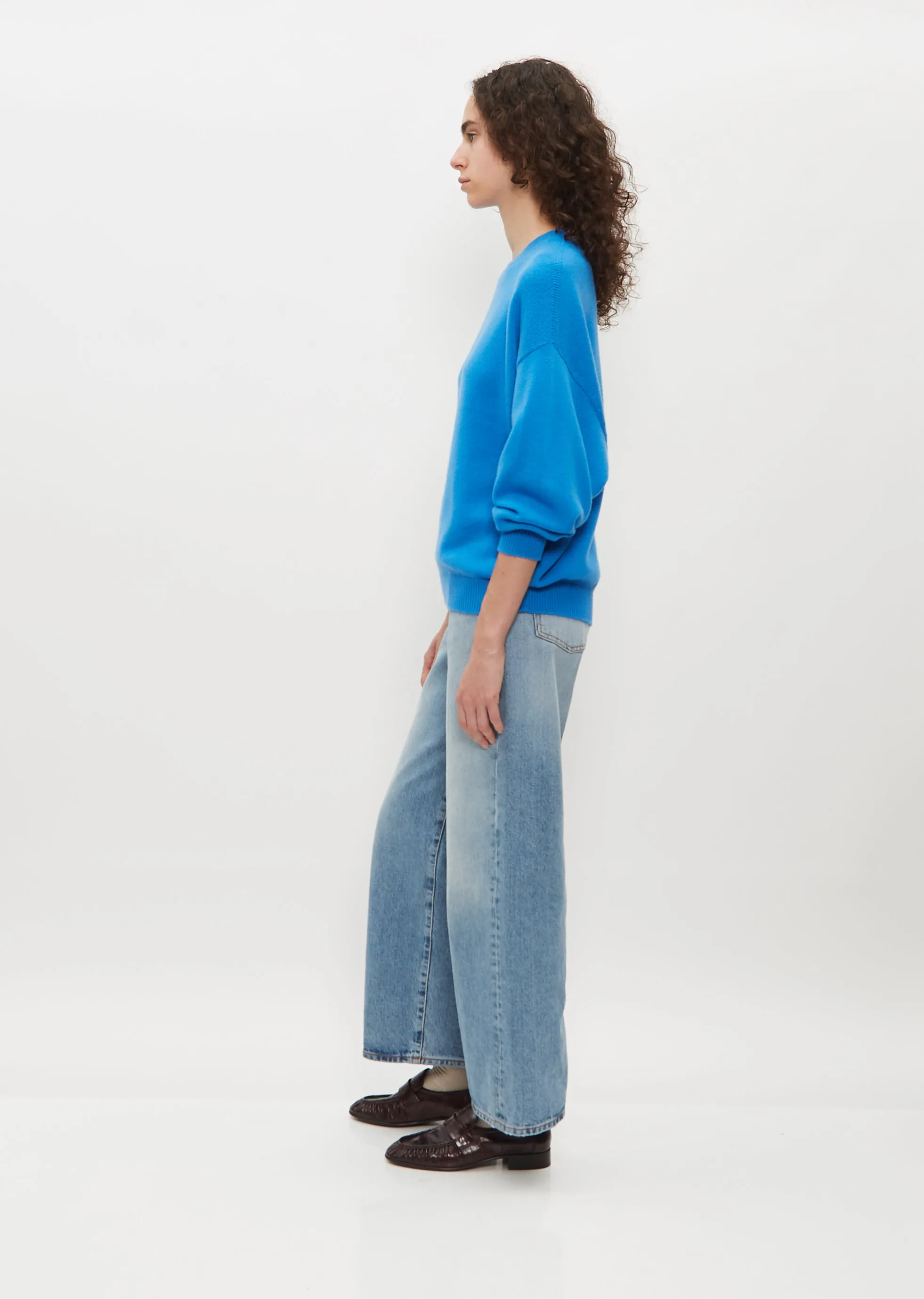 Joy Slouchy Crew Neck Sweater — Norse Blue