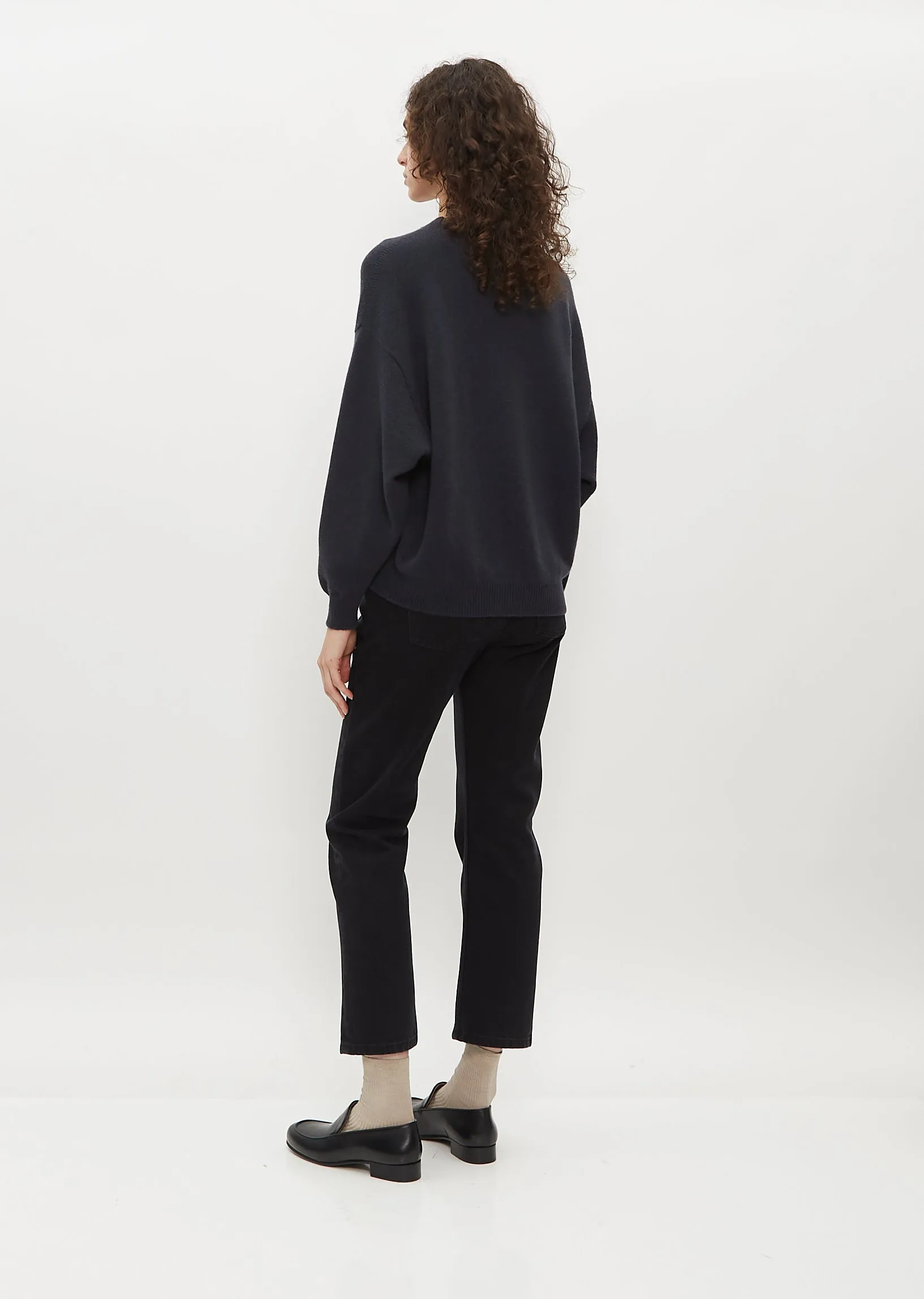 Joy Slouchy Crew Neck Sweater — Siberian Grey