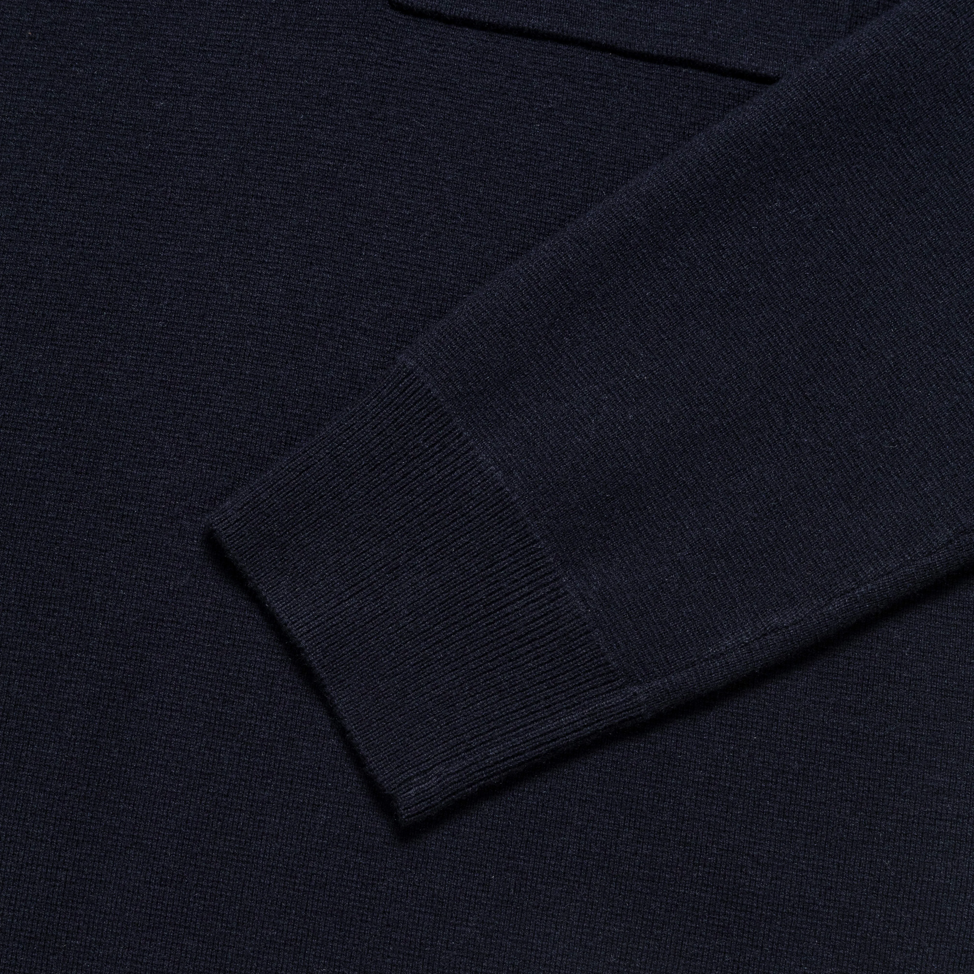 Kian Merino Cotton Milano Polo - Dark Navy