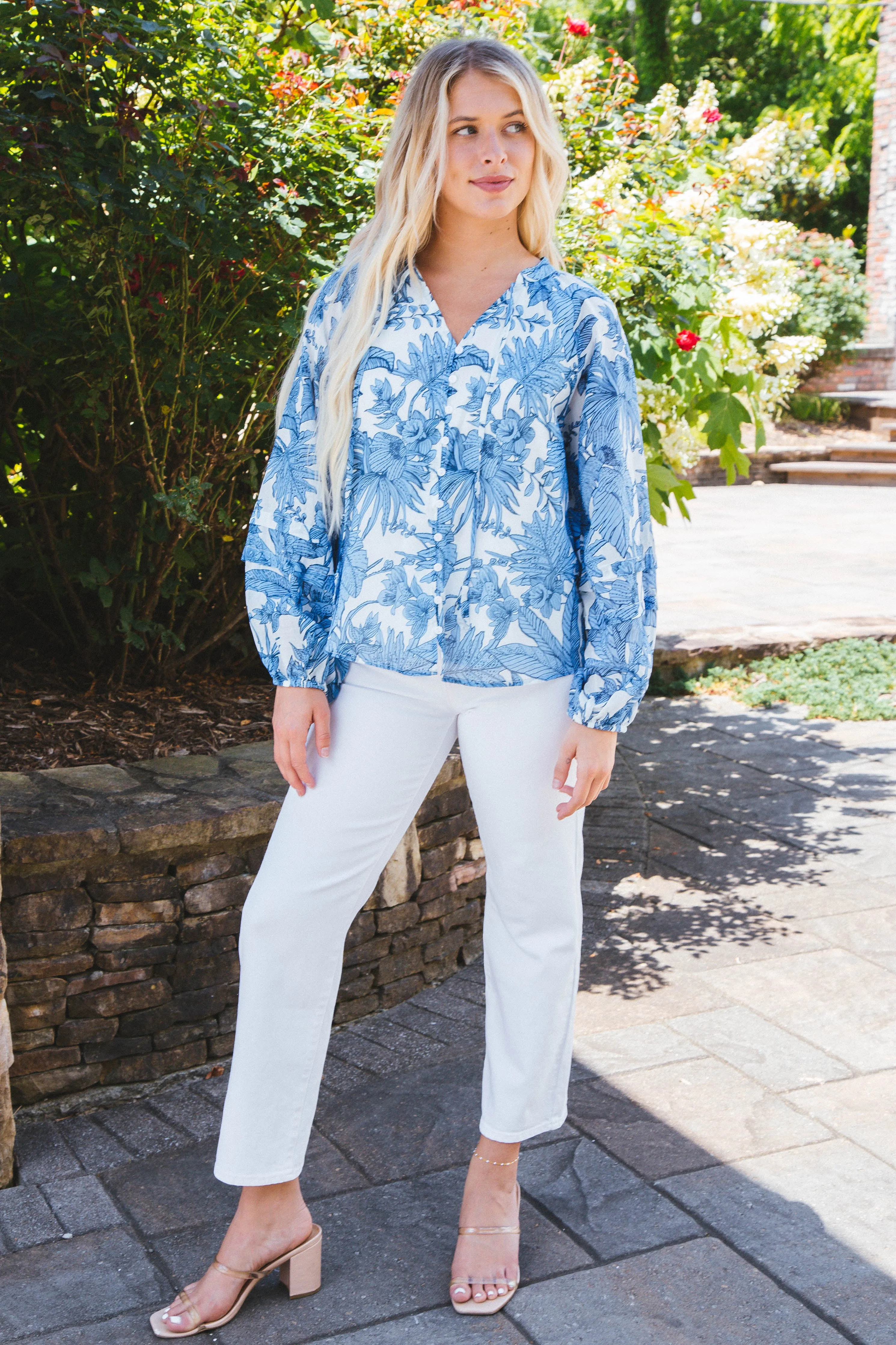 Louisa Vintage Straight Jeans, White