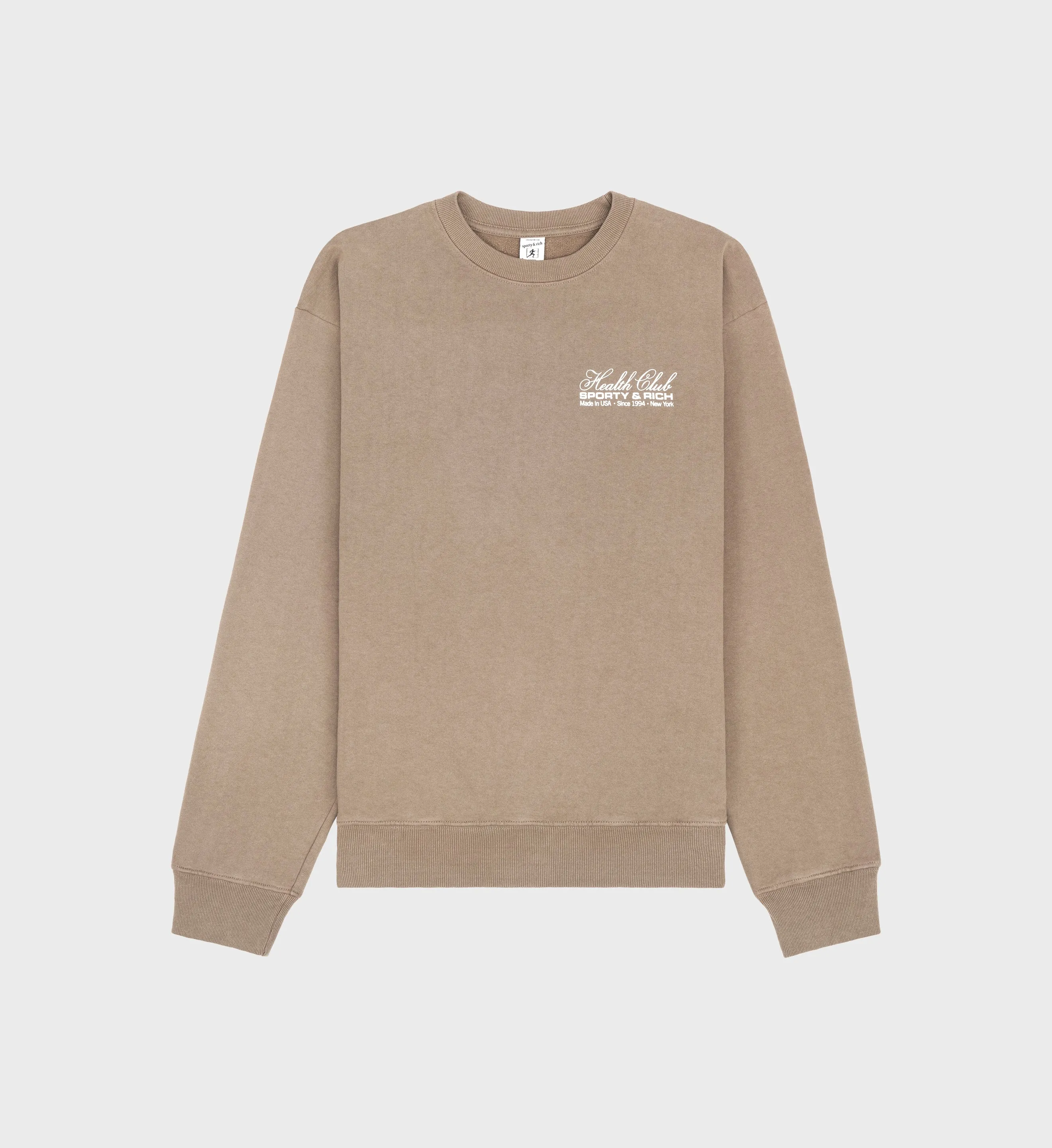 Made In USA Crewneck - Espresso/White