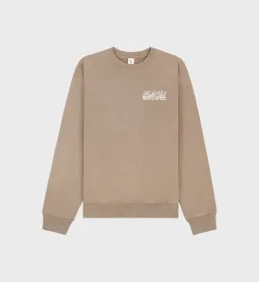 Made In USA Crewneck - Espresso/White