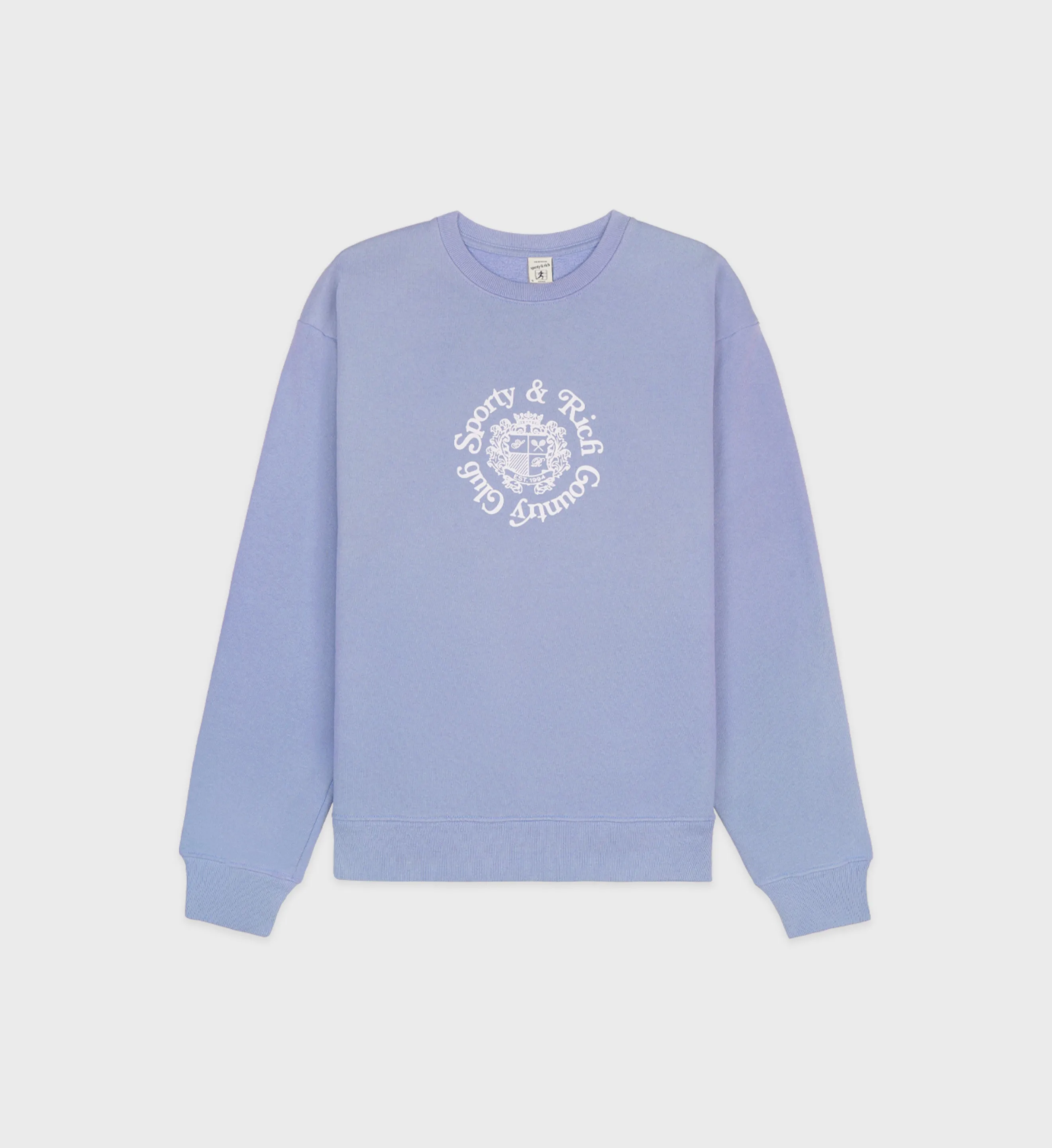 Monte Carlo Crewneck - Periwinkle/White