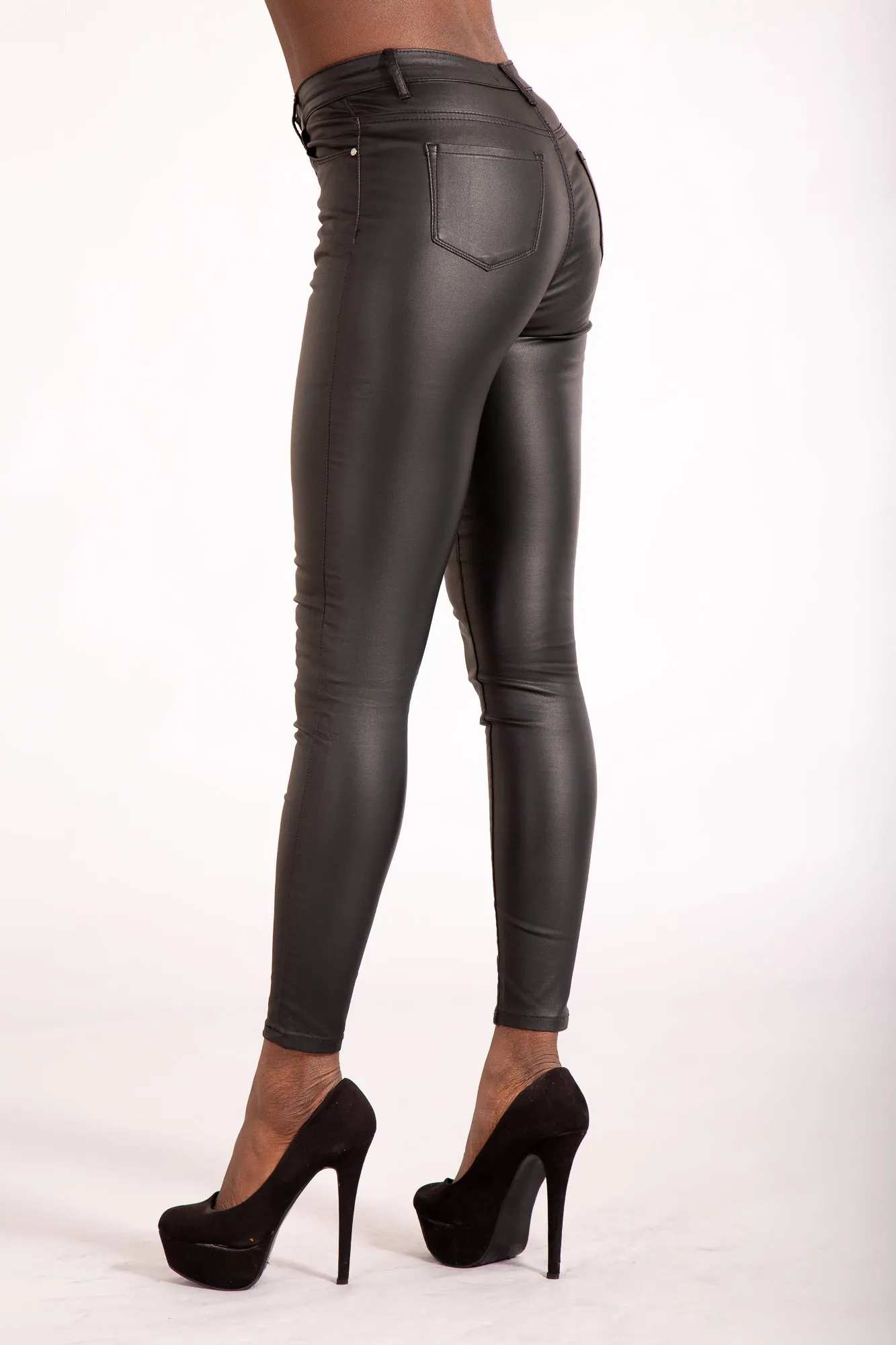 NoirLuxe High-Waist Faux Leather Leggings