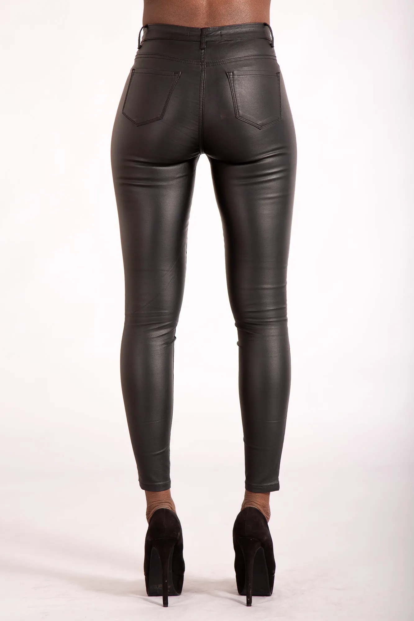 NoirLuxe High-Waist Faux Leather Leggings