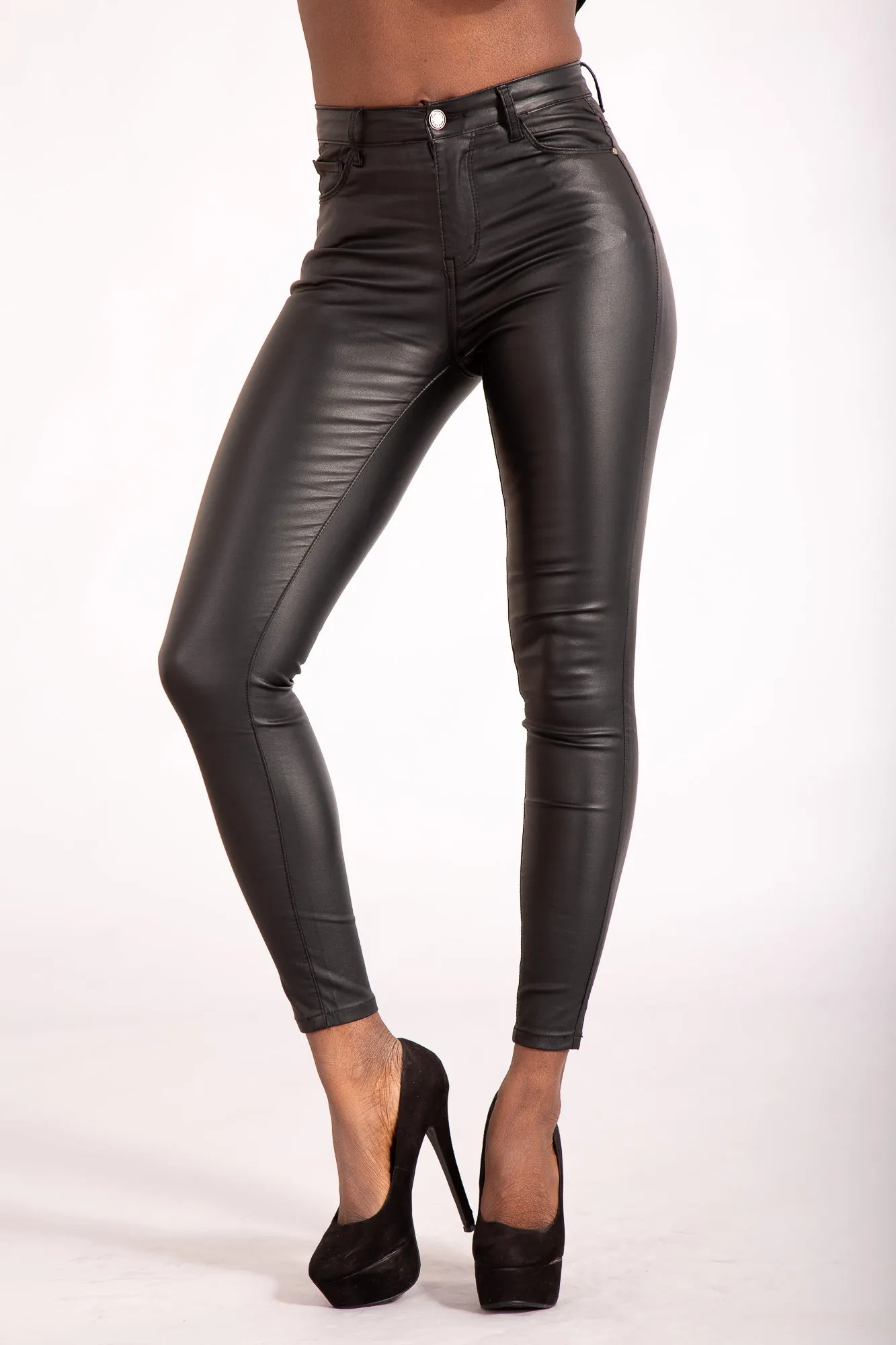 NoirLuxe High-Waist Faux Leather Leggings