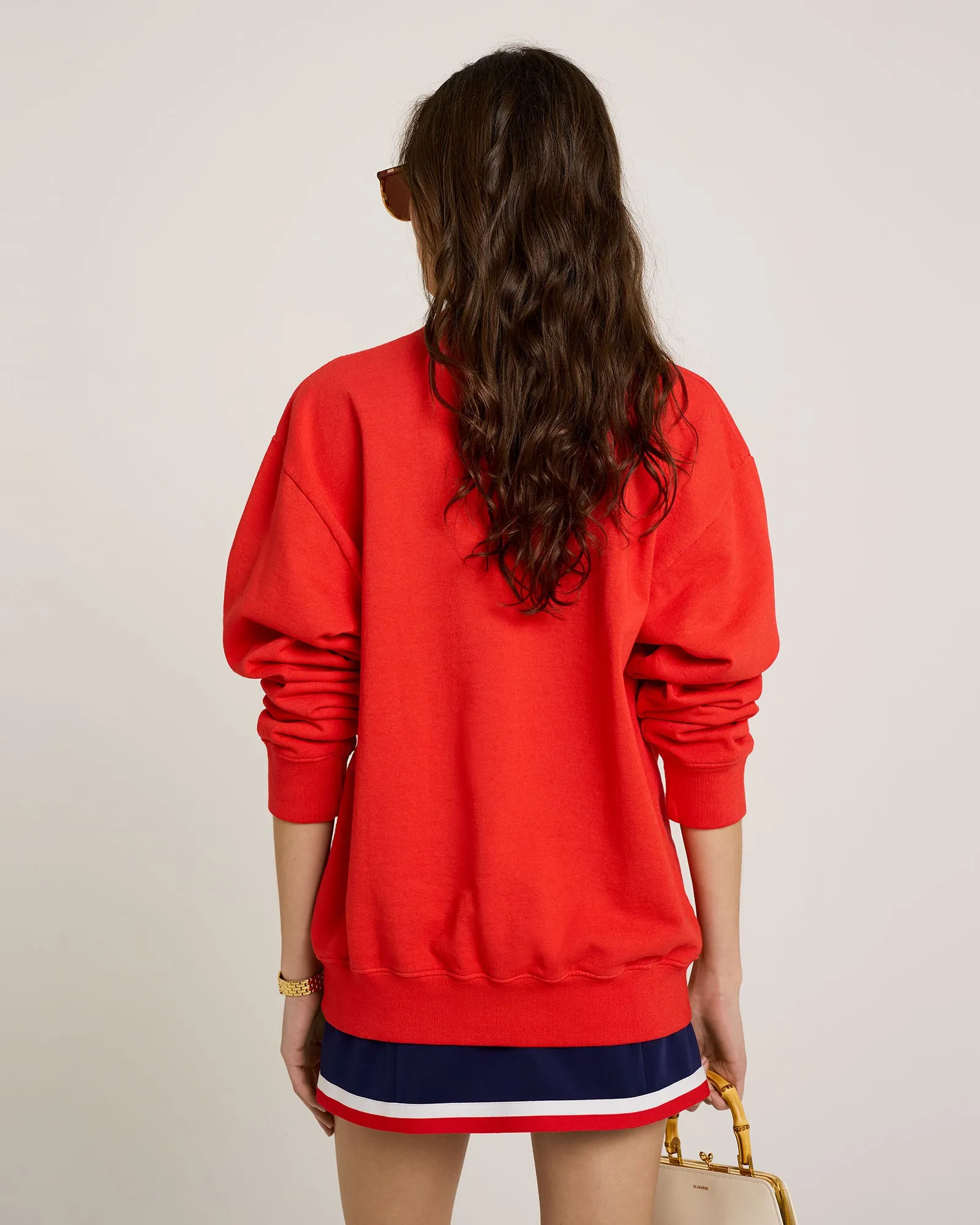 NY Tennis Club Crewneck - Bright Red/White