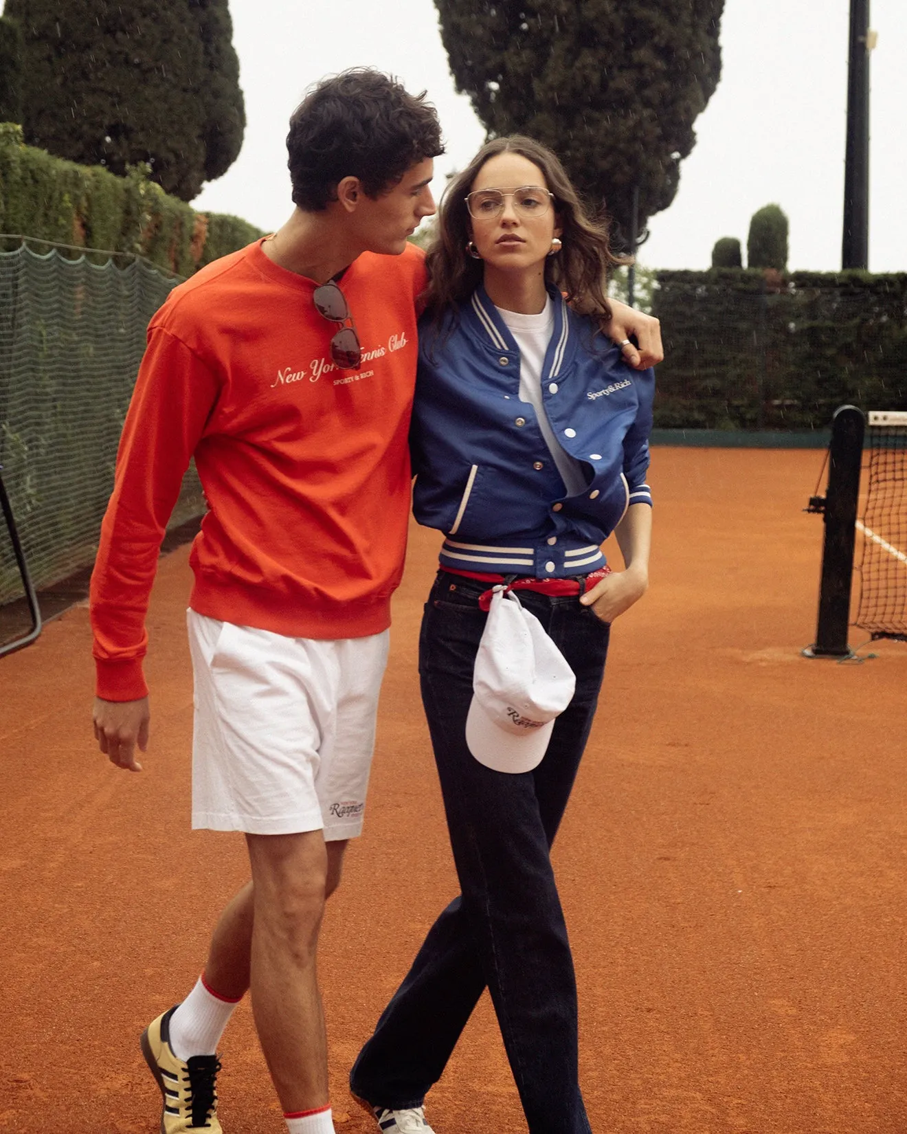 NY Tennis Club Crewneck - Bright Red/White