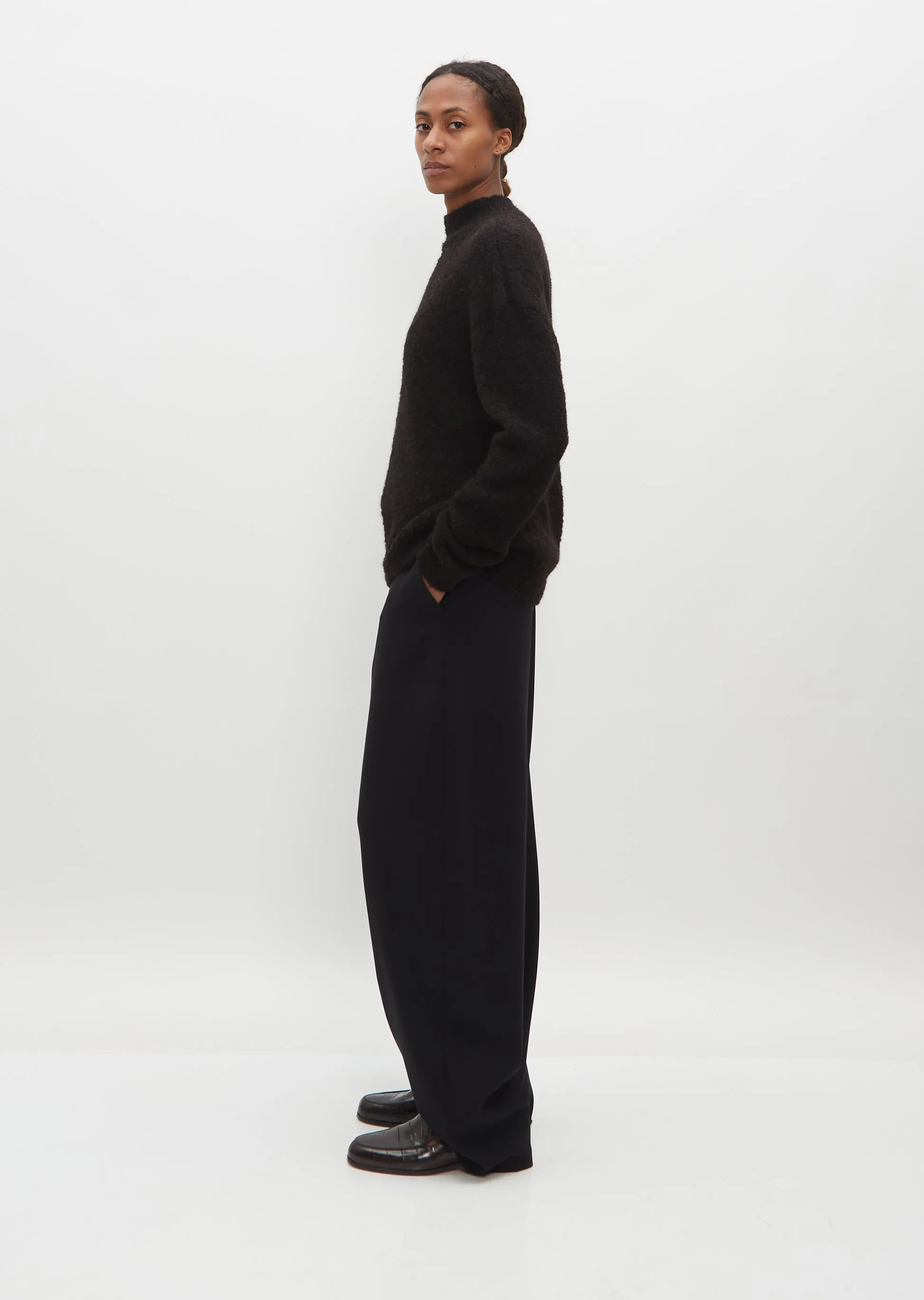 Owen Alpaca and Wool Sweater — Black
