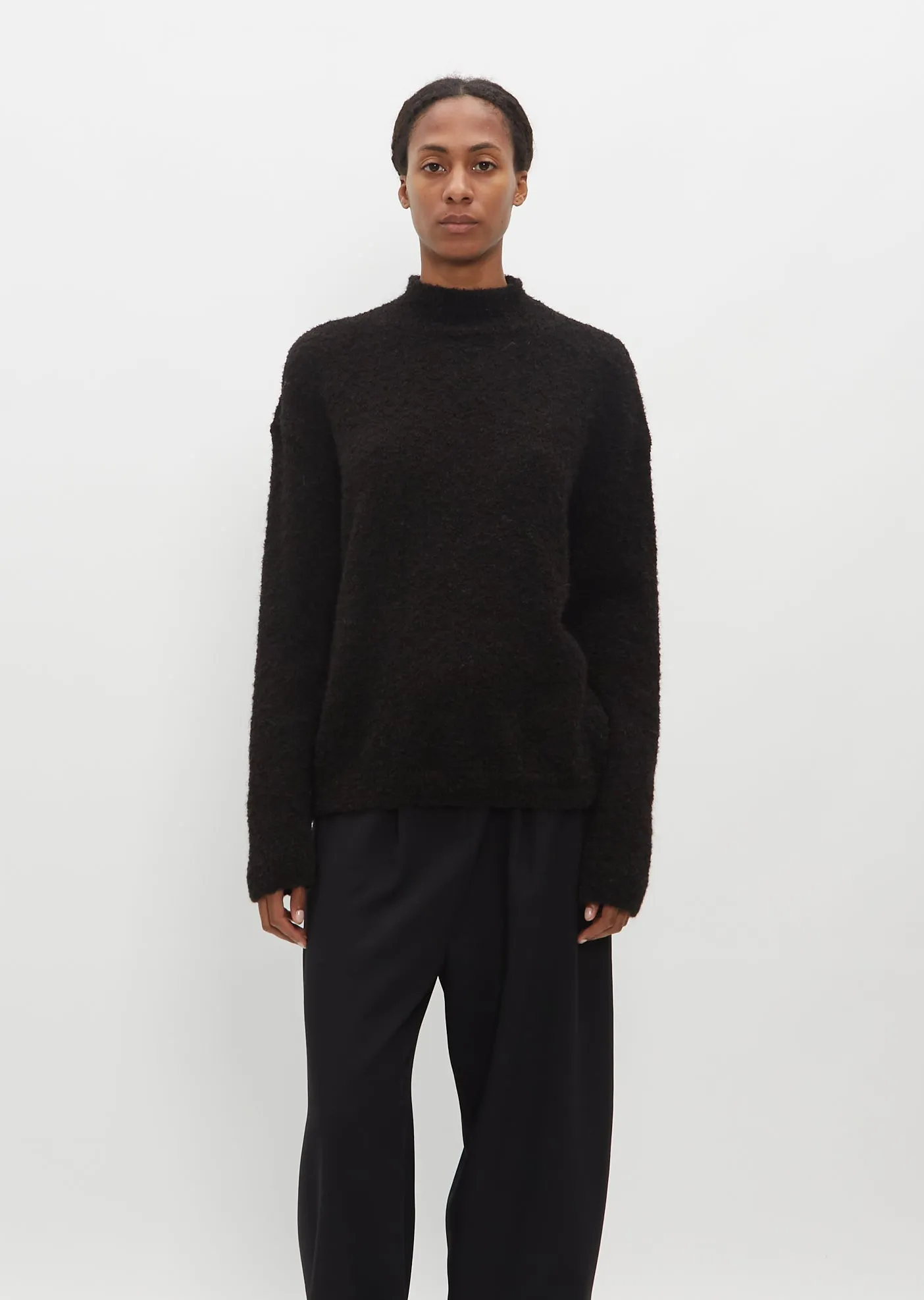 Owen Alpaca and Wool Sweater — Black