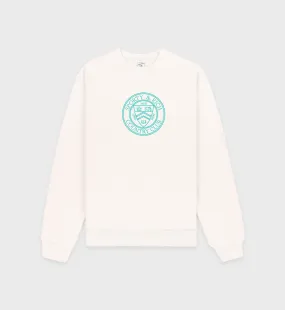 Paris Country Club Crewneck - Coconut/Caribbean