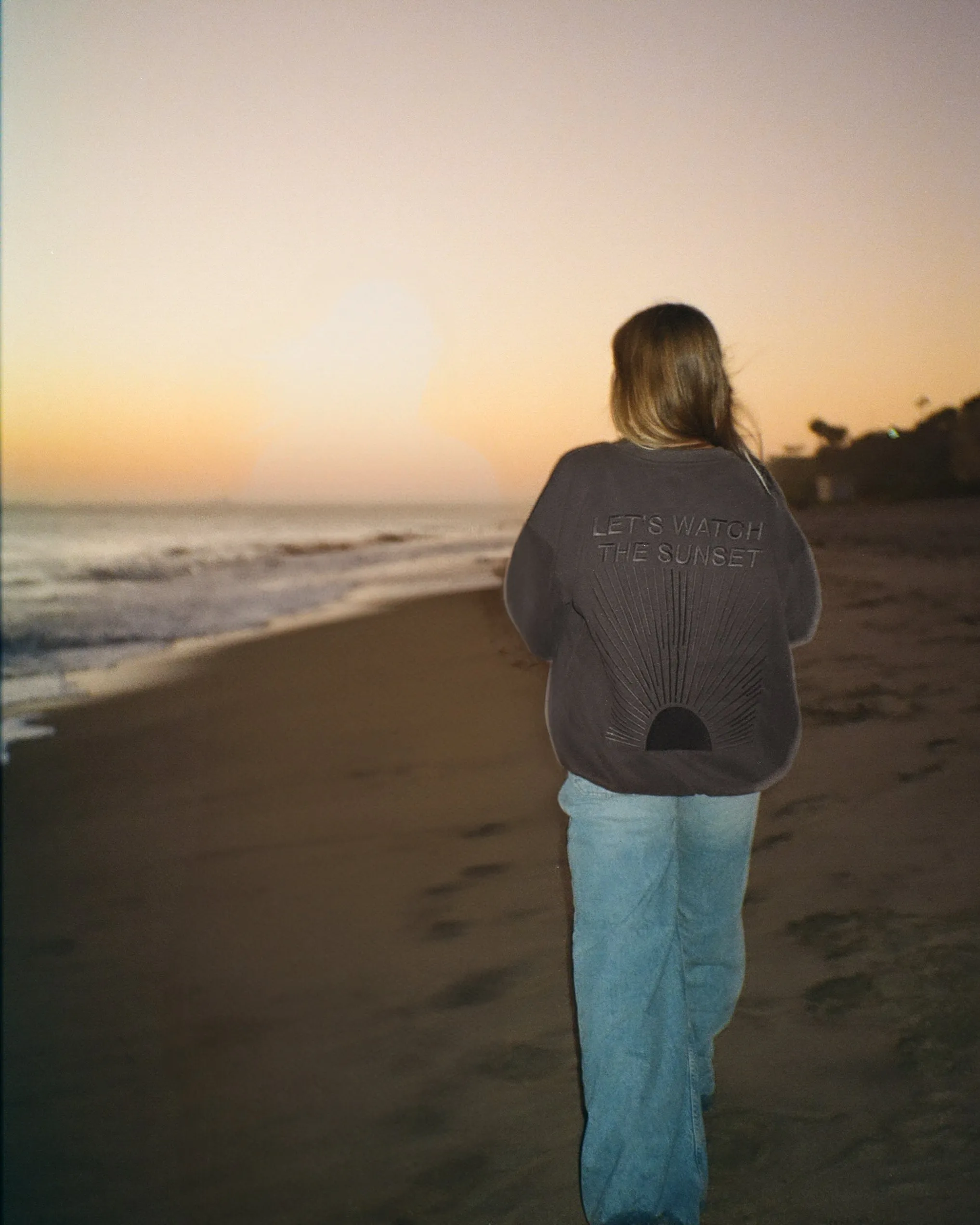 "Yin Yang" Let's Watch the Sunset Crew Neck