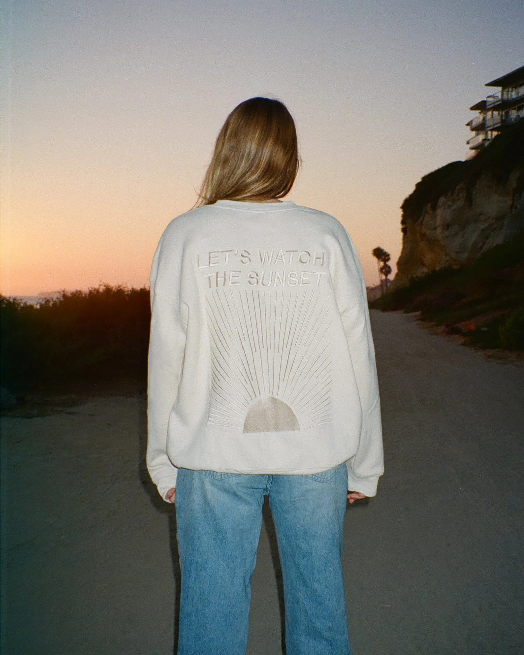 "Yin Yang" Let's Watch the Sunset Crew Neck