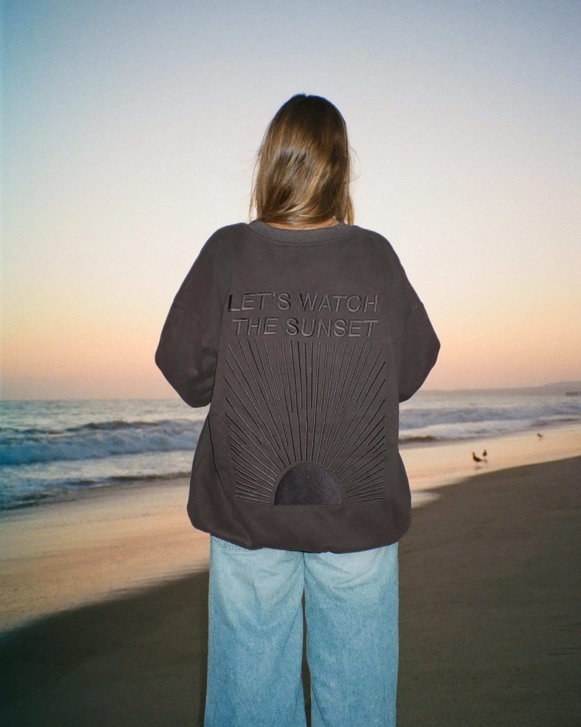 "Yin Yang" Let's Watch the Sunset Crew Neck