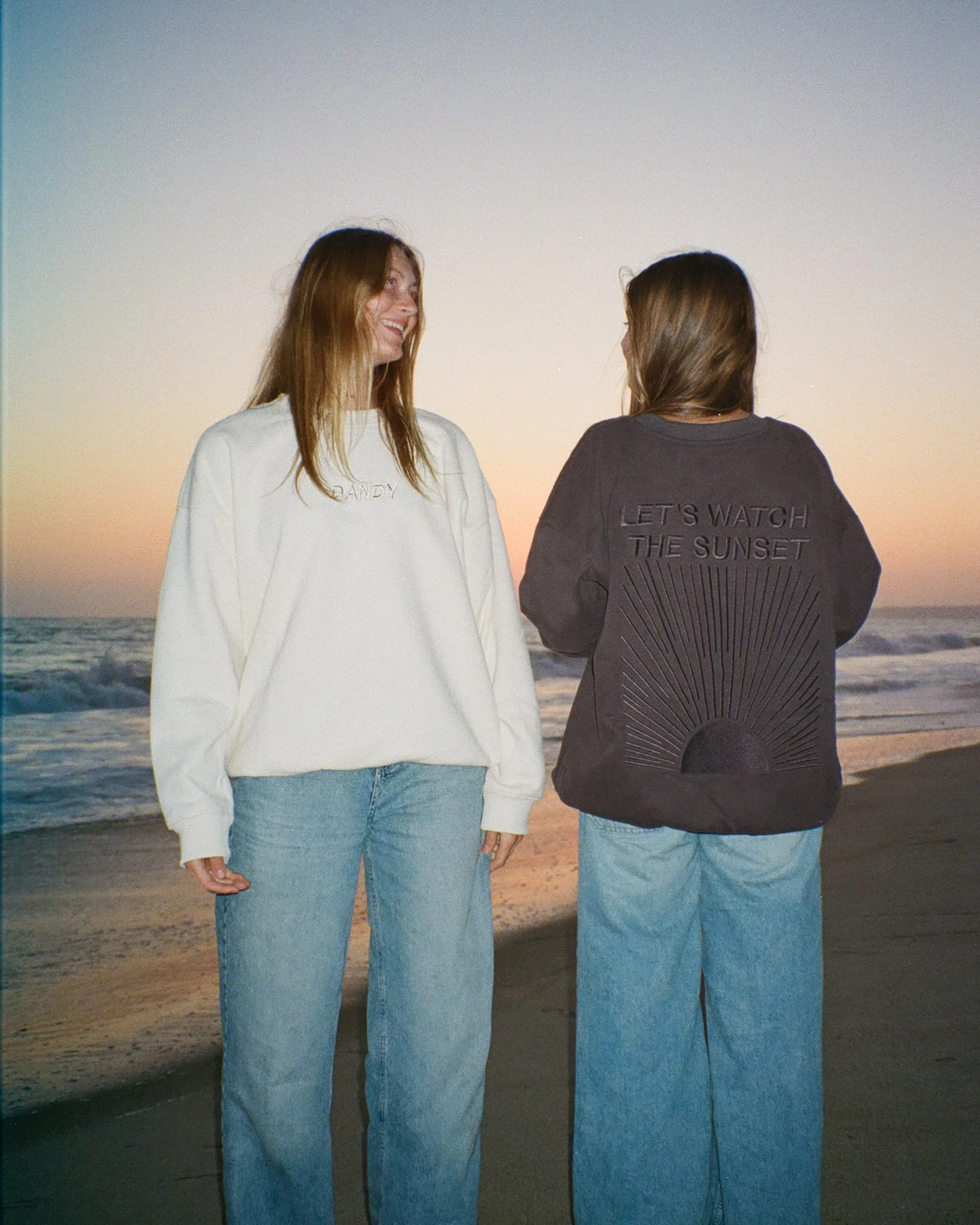 "Yin Yang" Let's Watch the Sunset Crew Neck