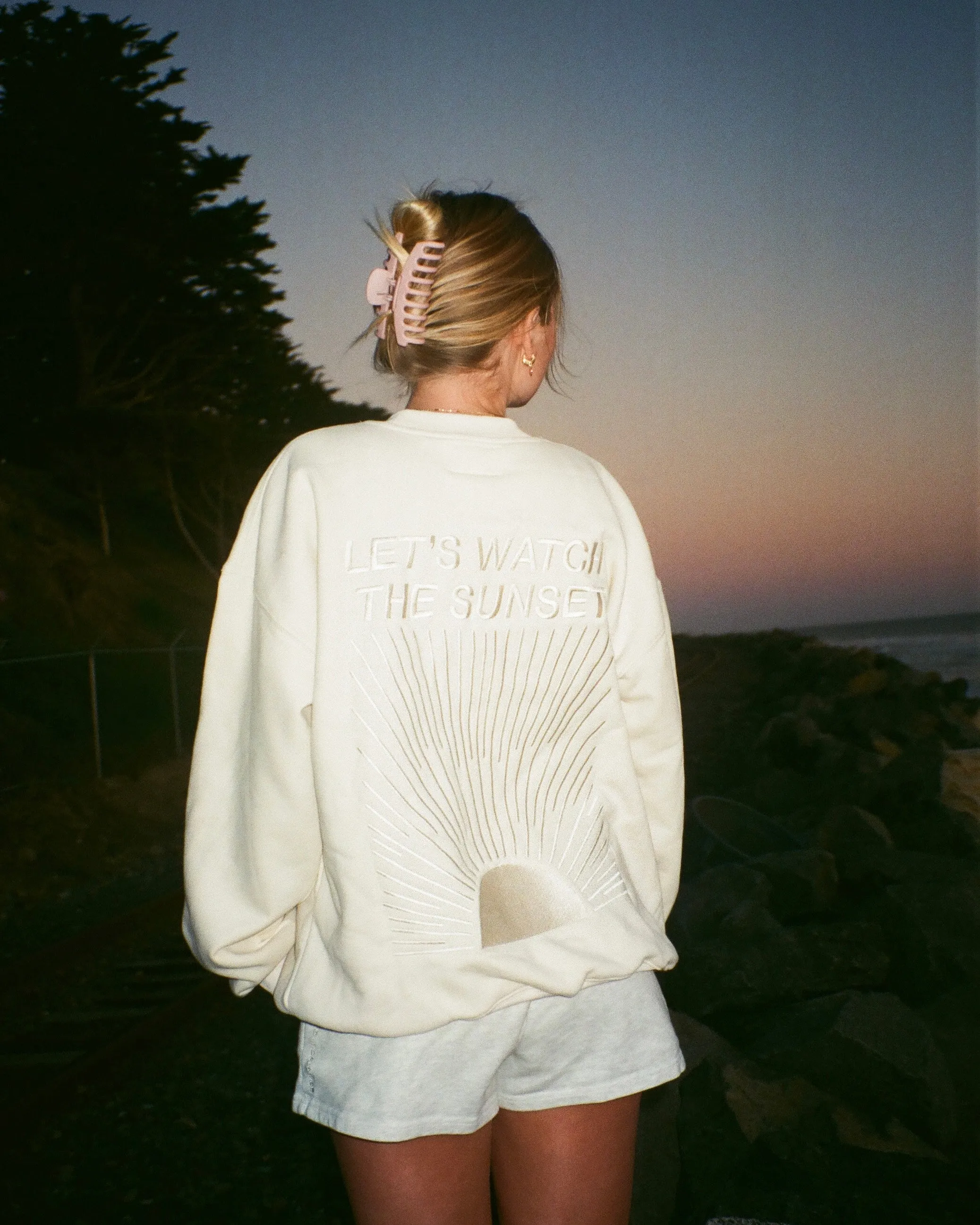 "Yin Yang" Let's Watch the Sunset Crew Neck