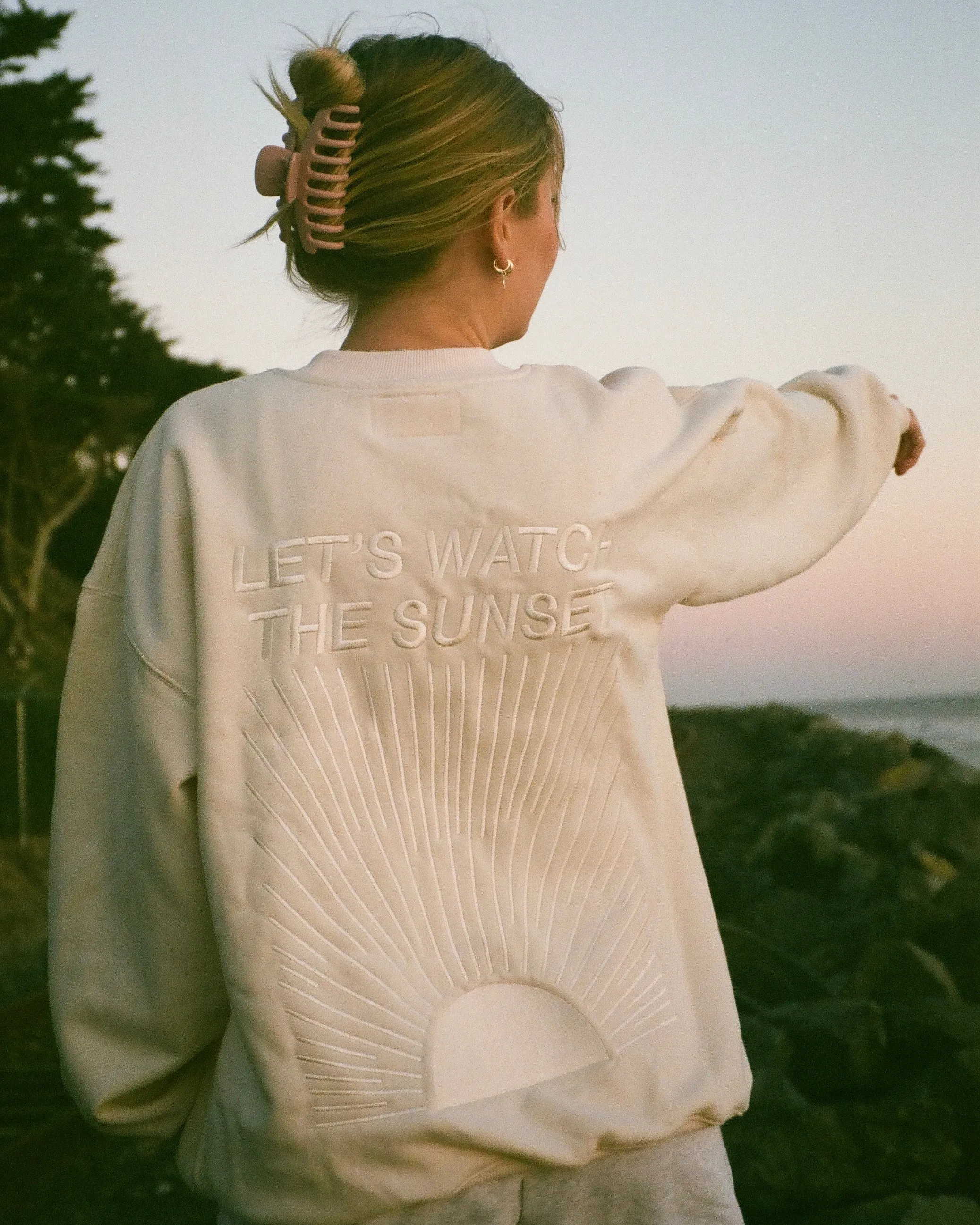 "Yin Yang" Let's Watch the Sunset Crew Neck