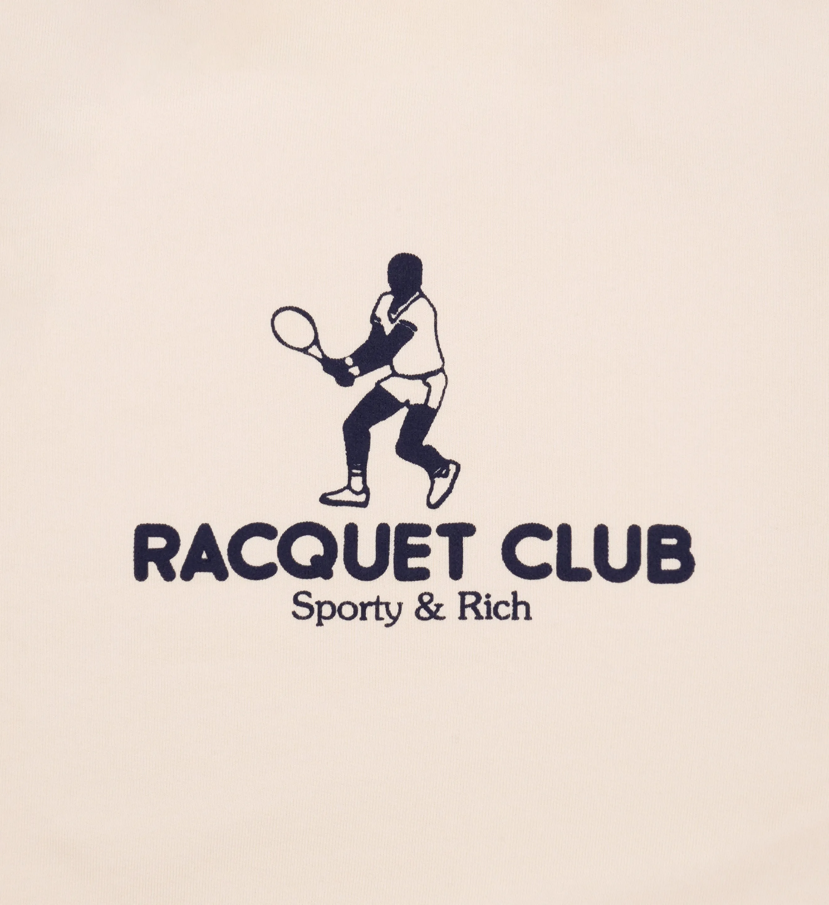 Racquet Club Kids Crewneck - Cream/Navy