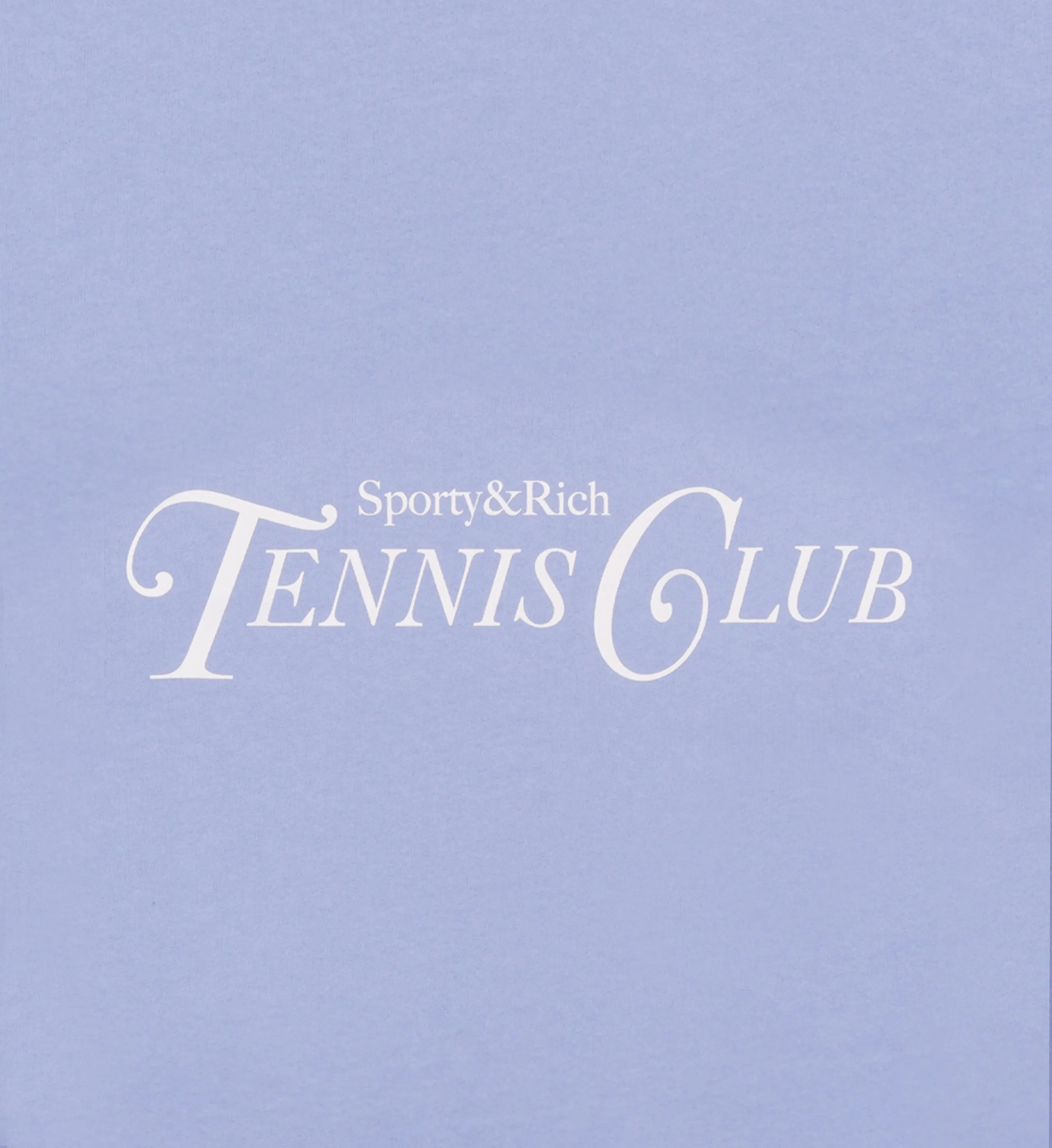Rizzoli Tennis Cropped Crewneck - Washed Hydrangea/White