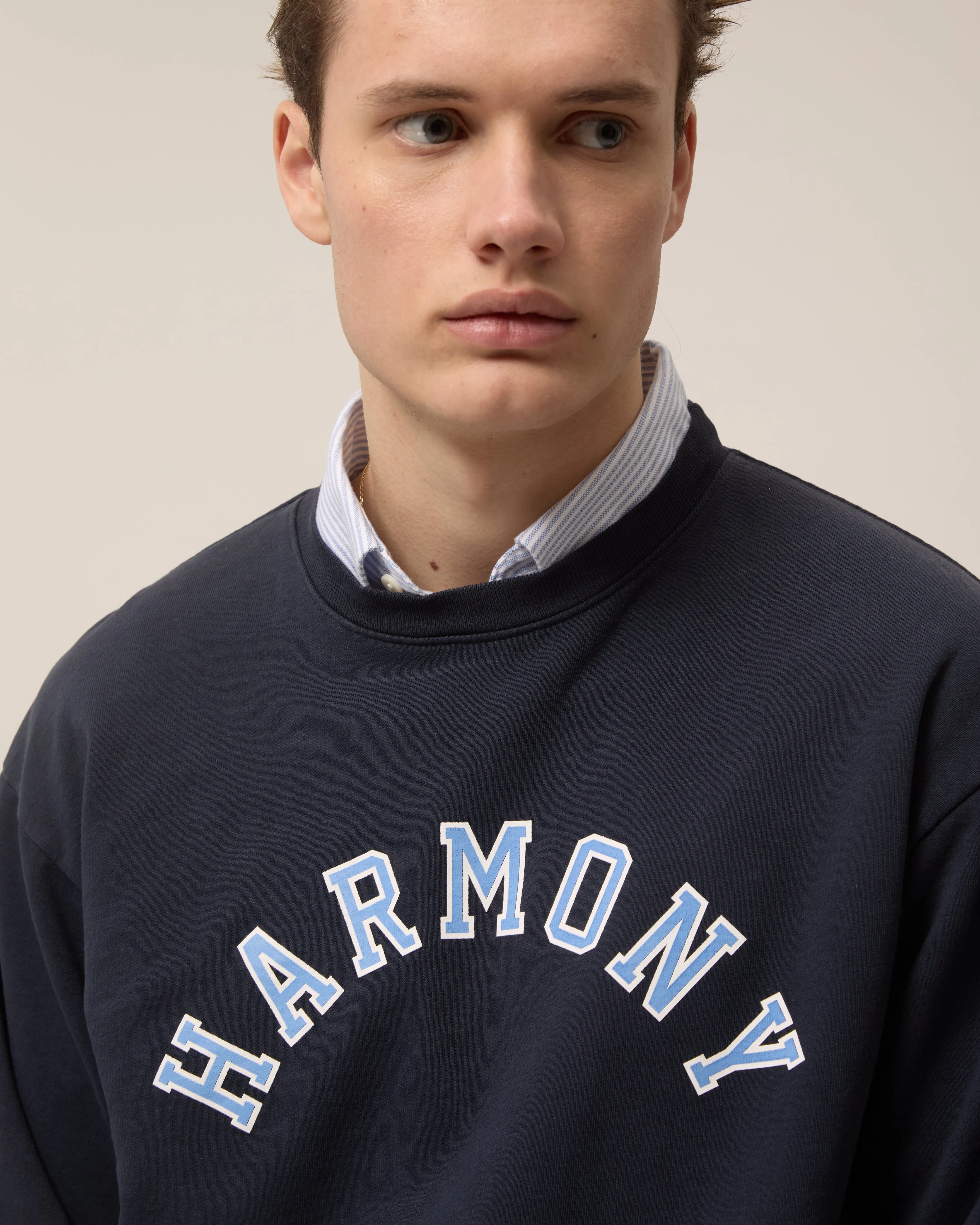 Sael Varsity - Navy - Cotton Jersey