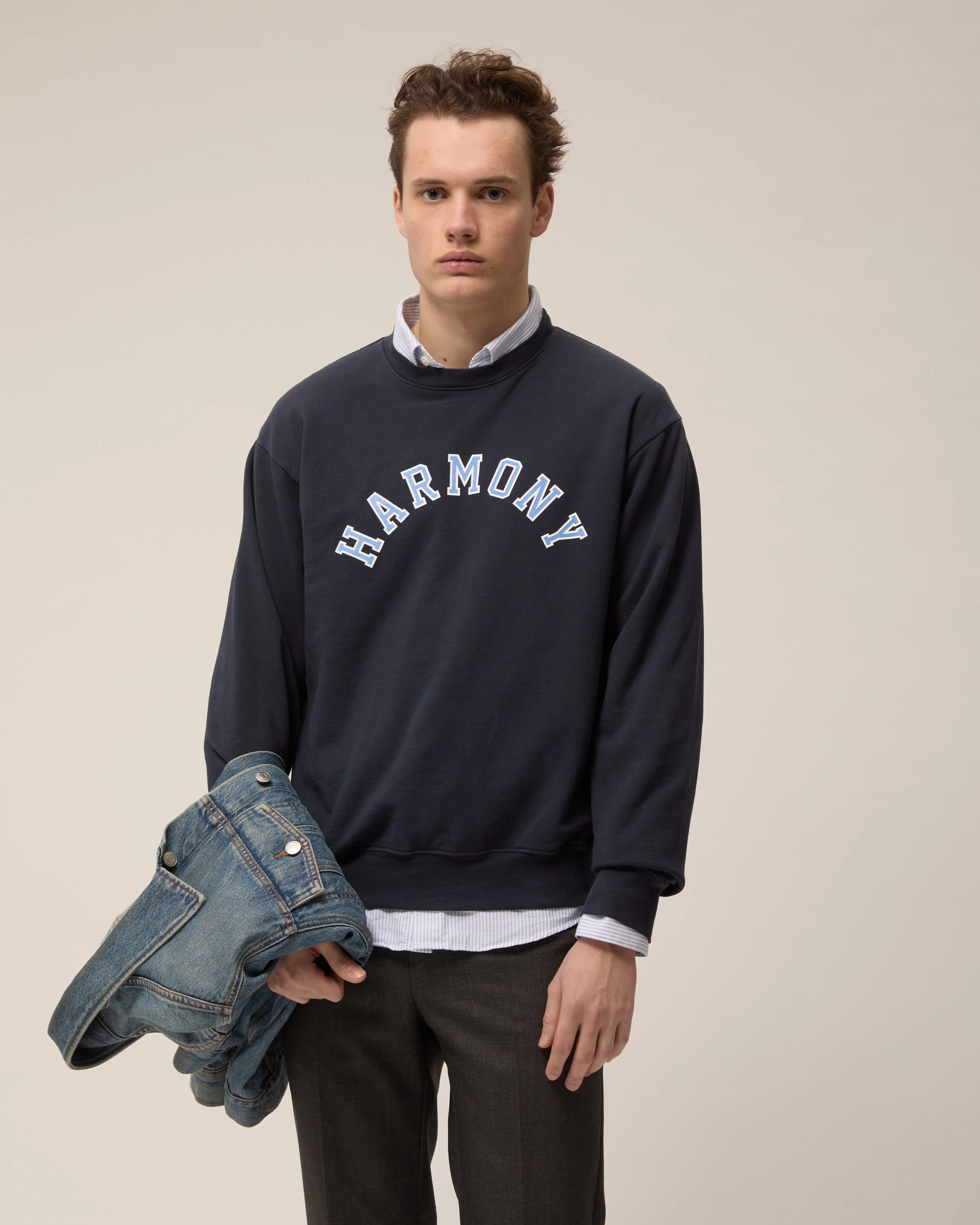 Sael Varsity - Navy - Cotton Jersey