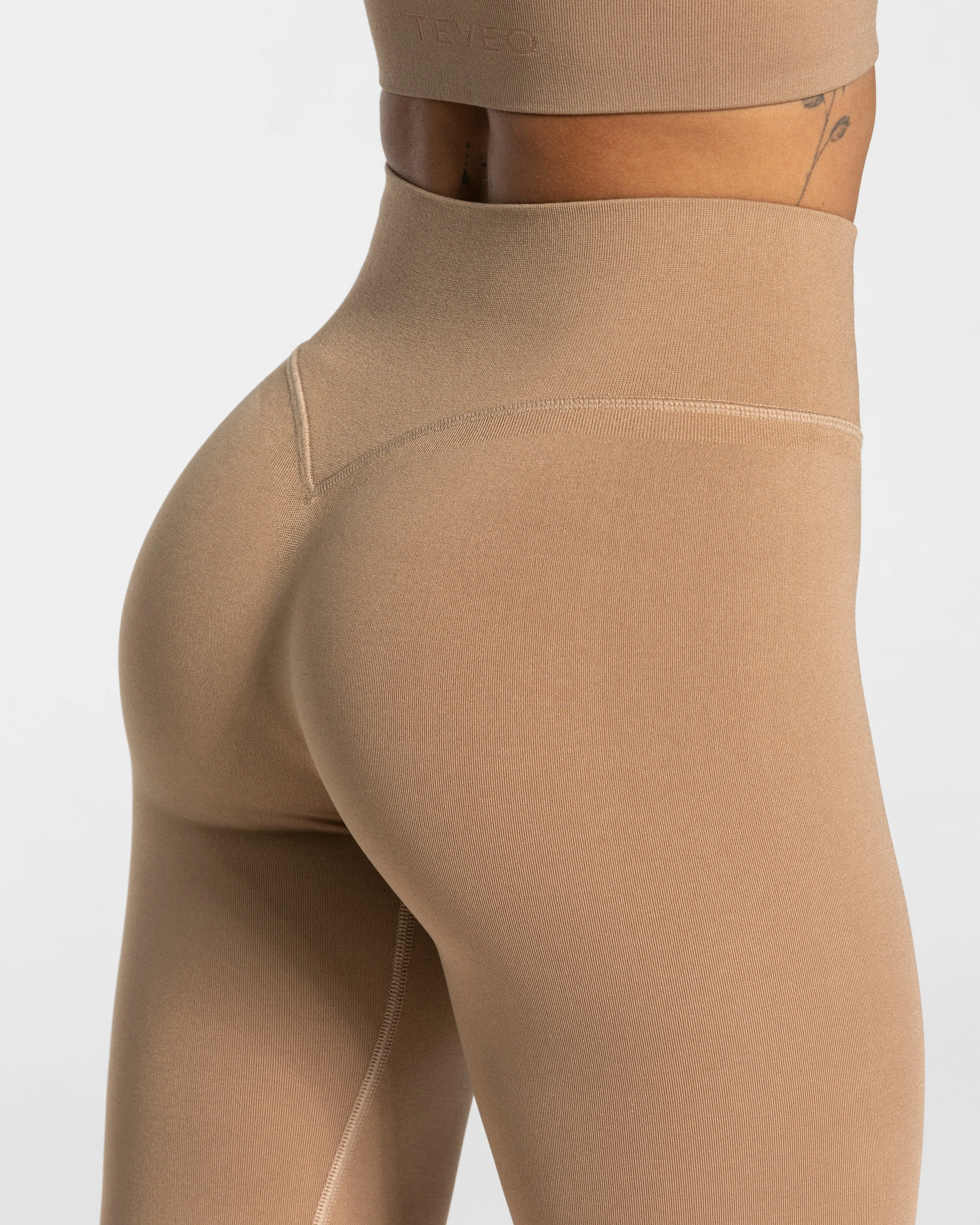 Sassy Slit Leggings "Beige"