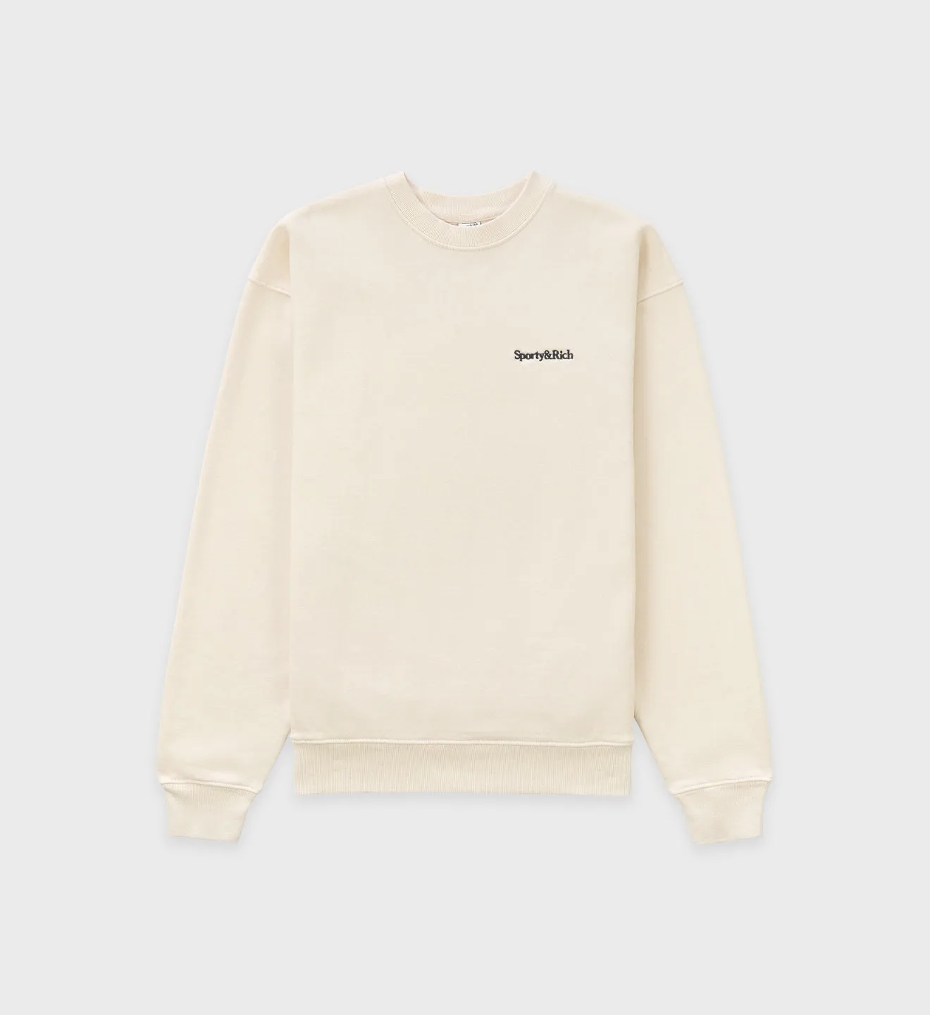 Serif Logo Crewneck - Cream